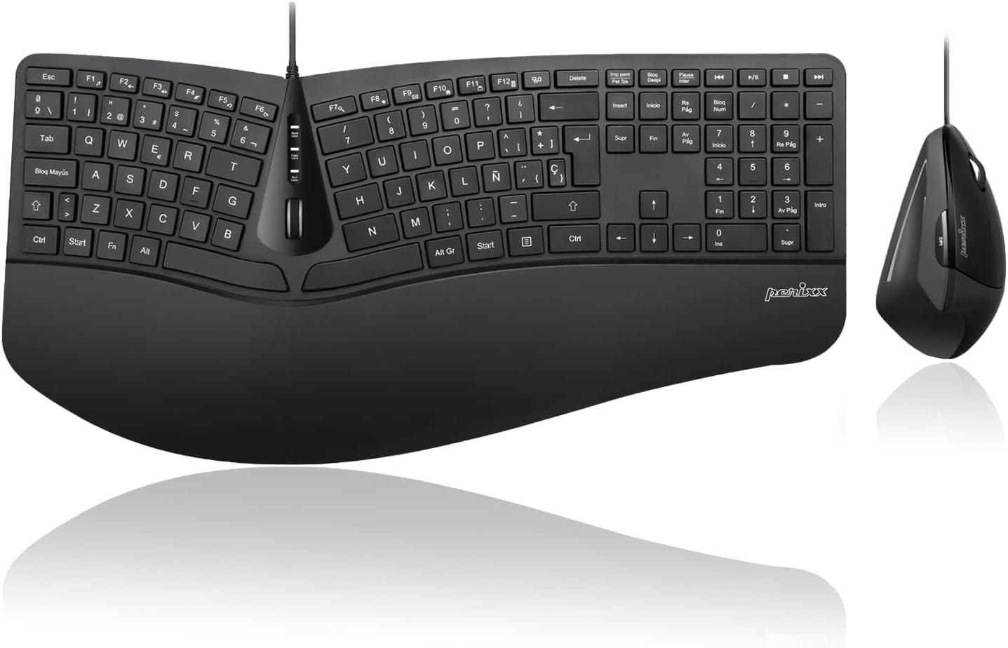 Perixx PERIDUO-505 Combo Tastiera e Mouse Ergonomici - immagine 1