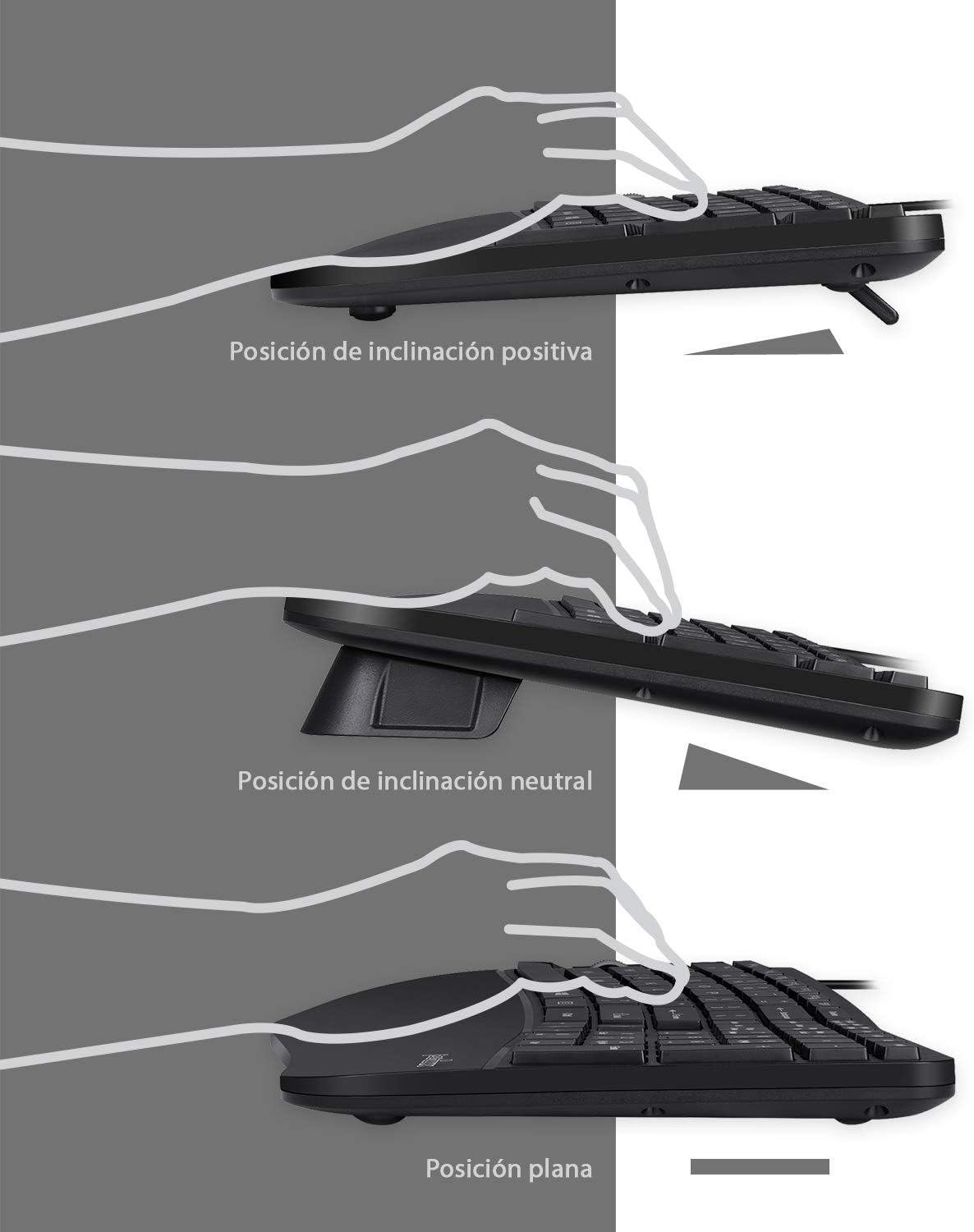 Perixx PERIDUO-505 Combo Tastiera e Mouse Ergonomici - immagine 2