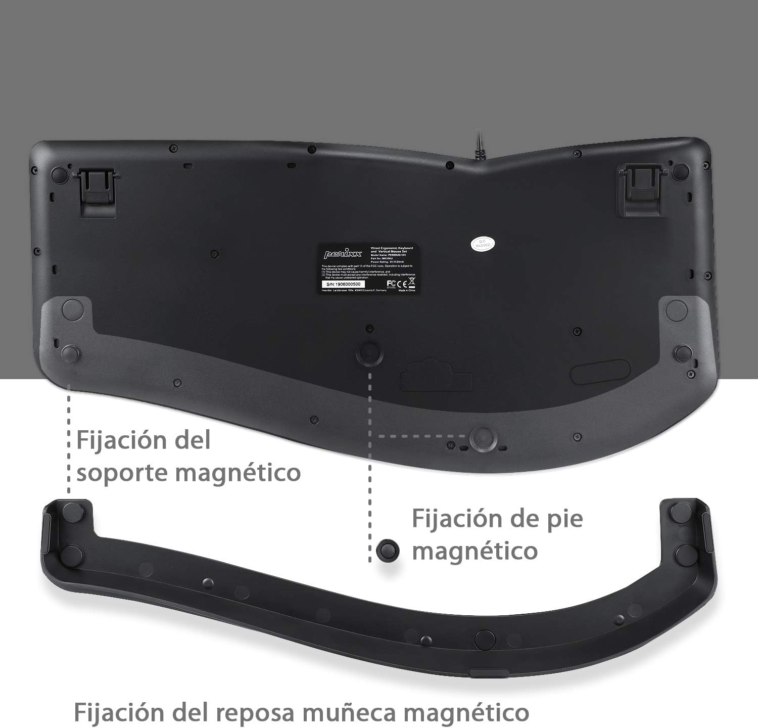 Perixx PERIDUO-505 Combo Tastiera e Mouse Ergonomici - immagine 4