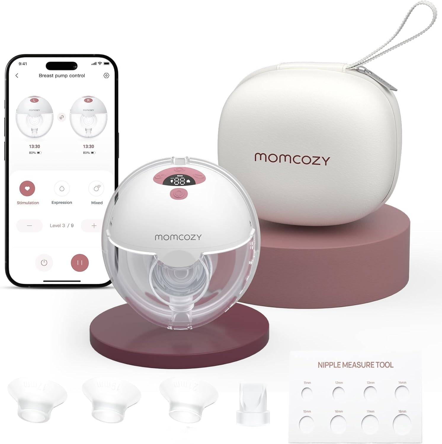 Momcozy Tiralatte Elettrico Indossabile M5 con App, 24mm - immagine 1