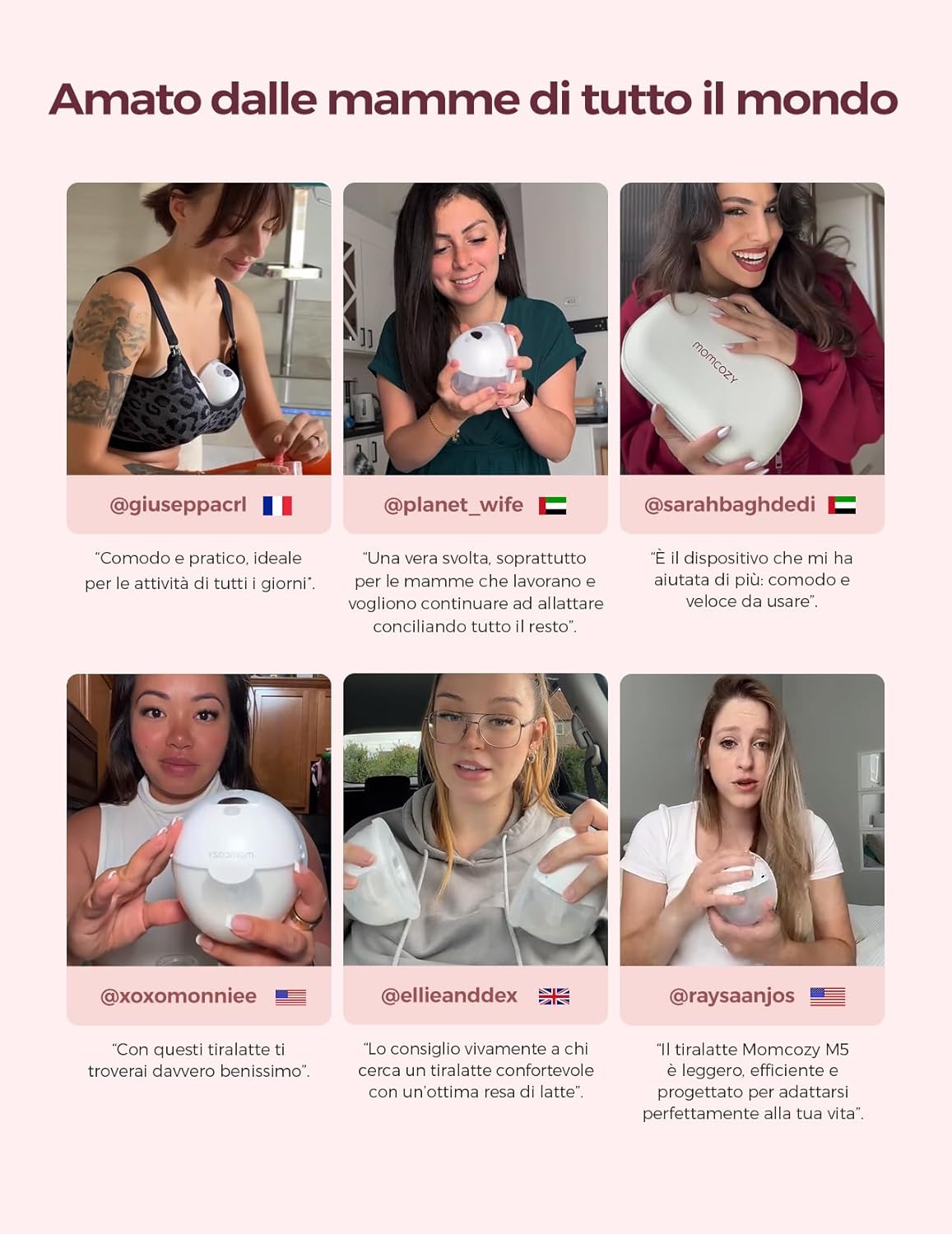 Momcozy Tiralatte Elettrico Indossabile M5 con App, 24mm - immagine 7