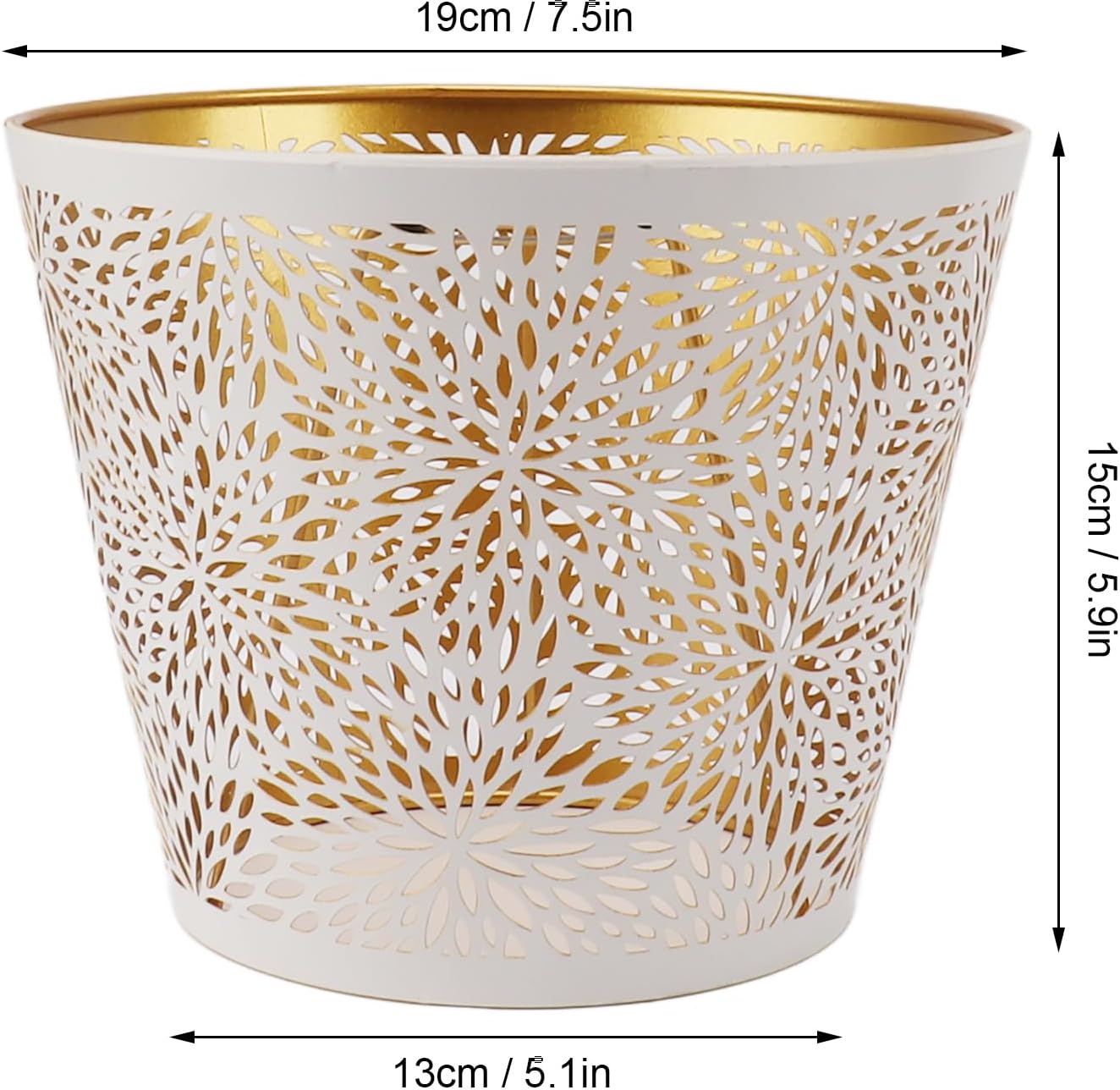 Paralume Piccolo E27/E26 in Ferro Intagliato Bianco - immagine 2