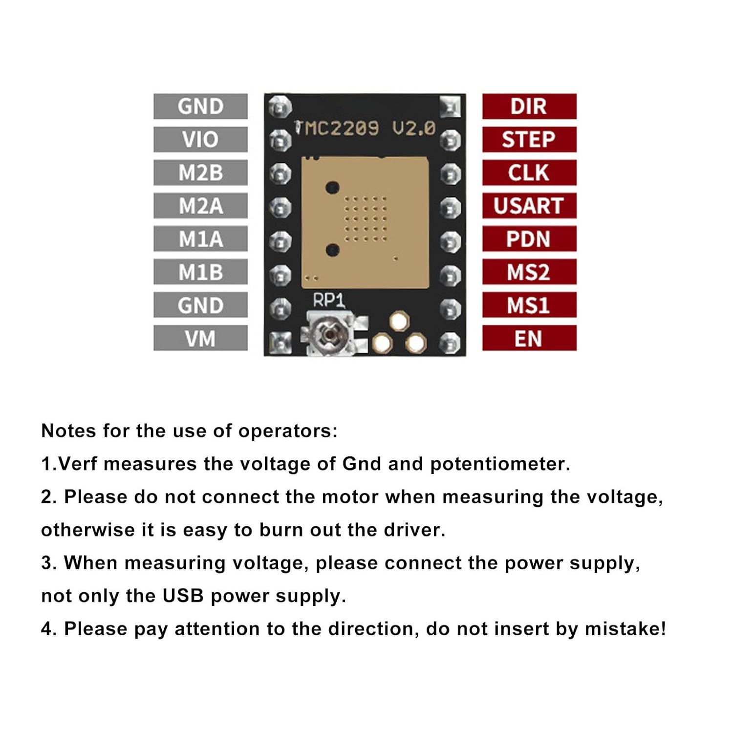 Moduli Driver Motore Passo-passo TMC2209 (5 Set) - immagine 4