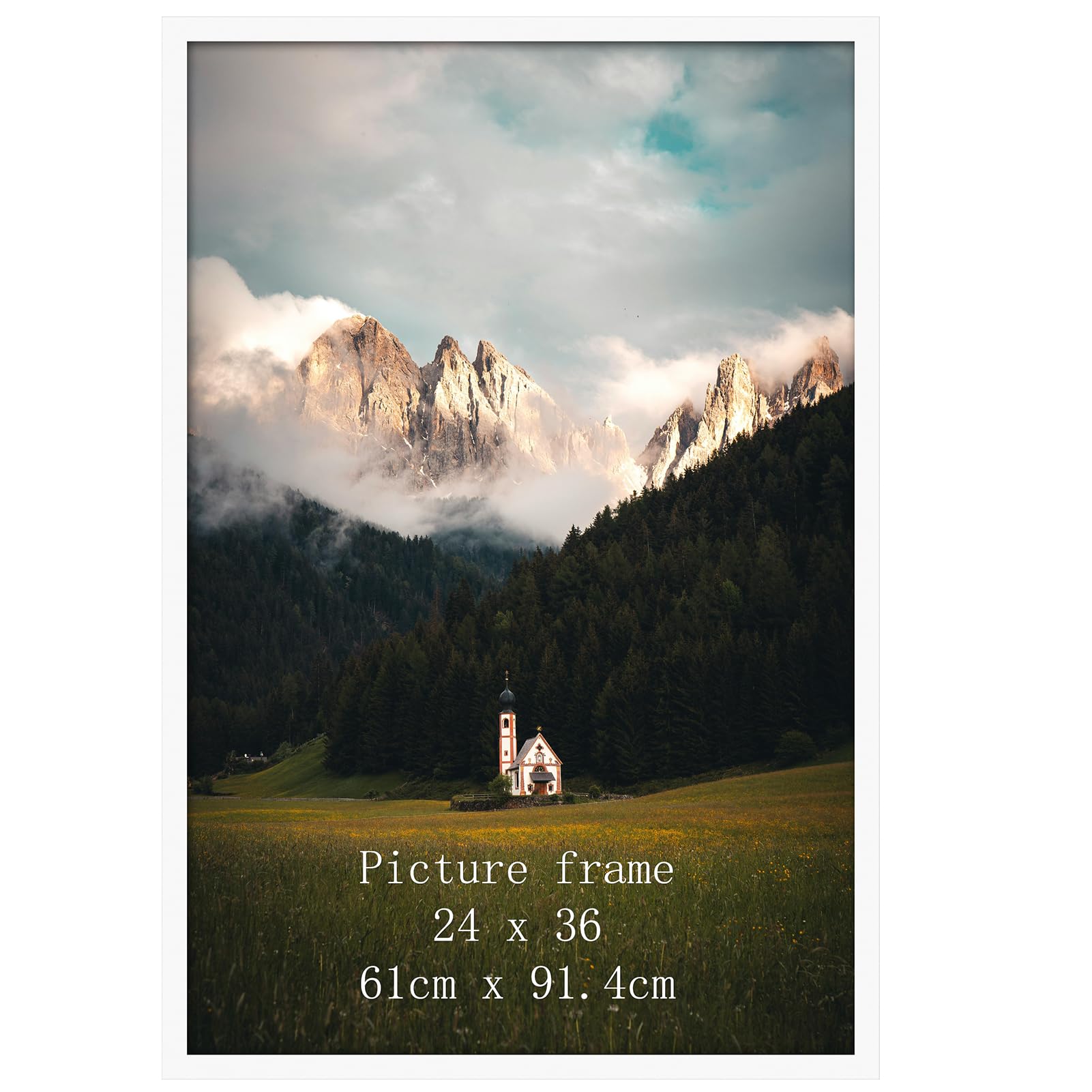 Giftgarden Cornice Bianca in Alluminio 61x91.5