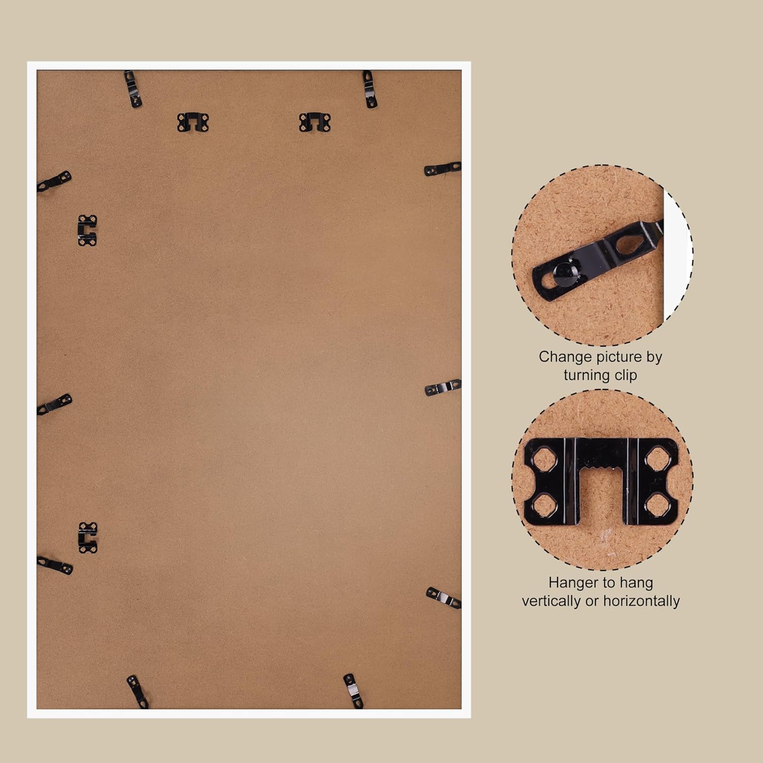 Giftgarden Cornice Bianca in Alluminio 61x91.5 - immagine 3