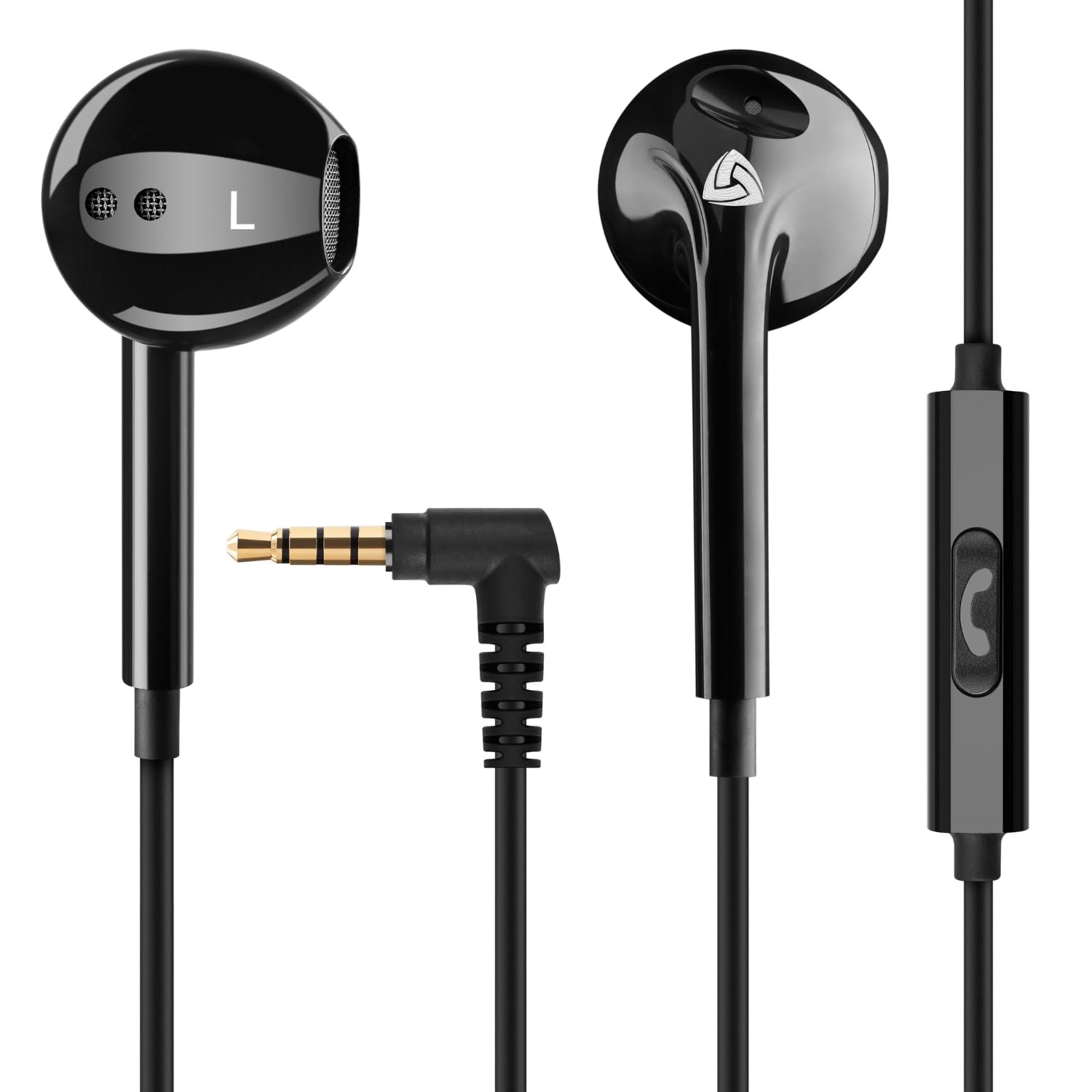 Ludos ZENITH Auricolari In-Ear con Filo e Microfono, Nero