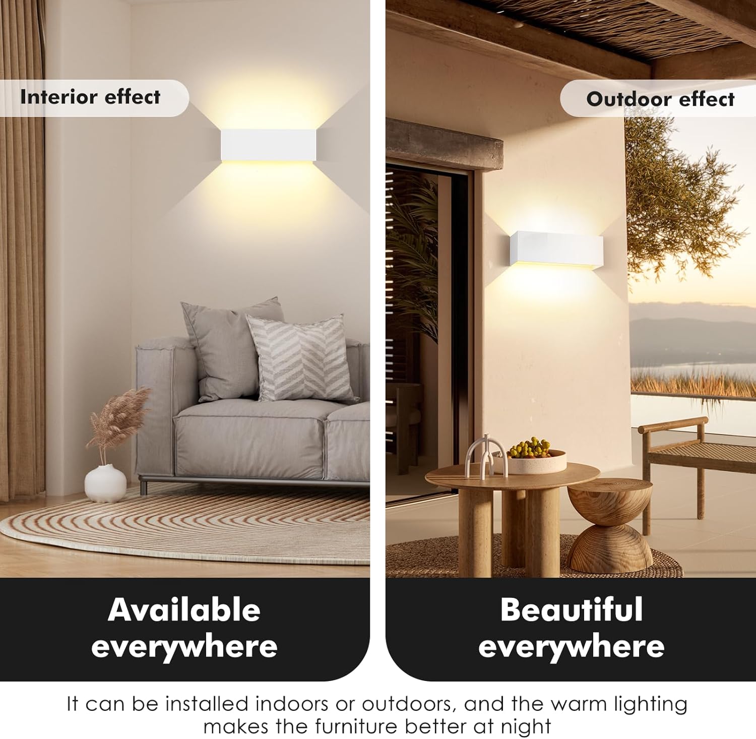 2 Pezzi Applique da Parete Interno/Esterno 36W - immagine 6