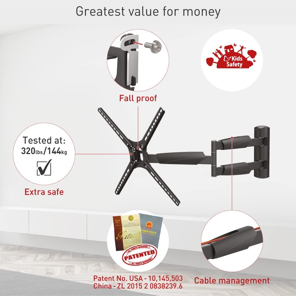 Barkan Supporto TV da Parete 76cm per 13-65" LED OLED LCD - immagine 3