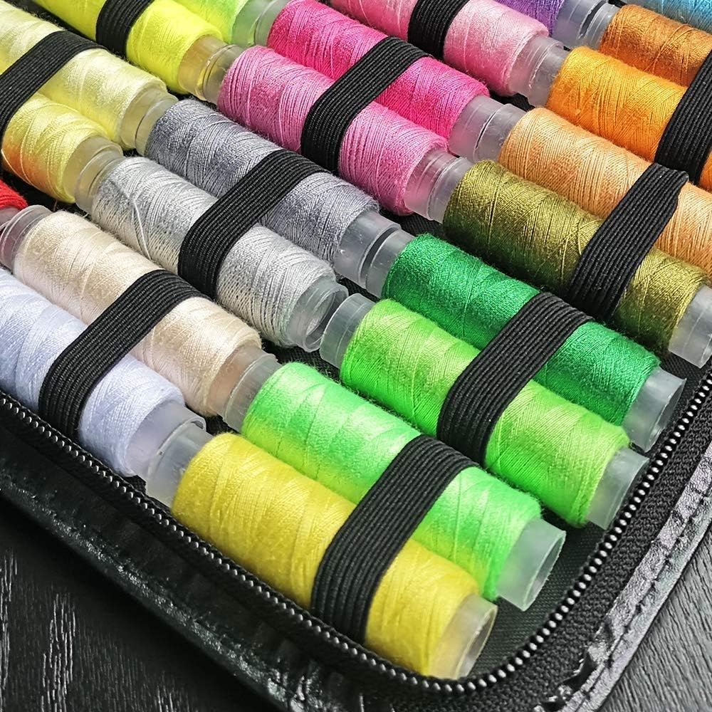 Set da Cucito con 206 Accessori e Valigetta in PU - immagine 5