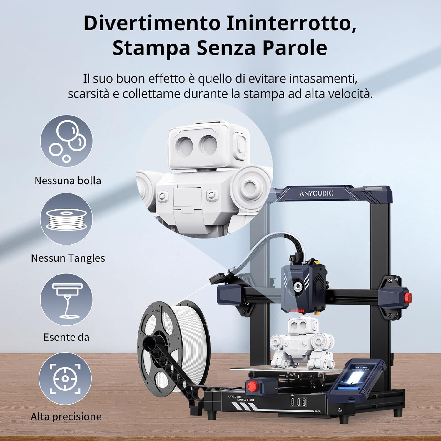 Anycubic Filamento PLA Alta Velocità 1,75 mm 2KG - immagine 5