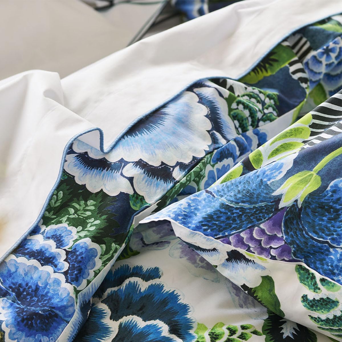 Copripiumino, rosa di Damasco Indaco, 260 x 240 cm, Designers Guild - immagine 3