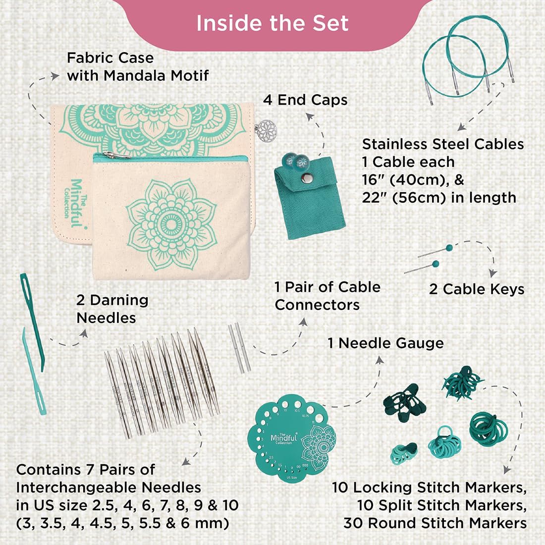 Knitpro The Mindful Collection - Set Aghi Intercambiabili - immagine 2