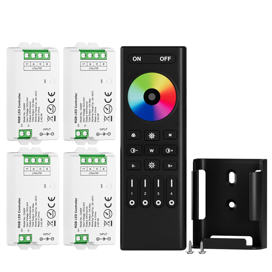 Btf-lighting Kit Controllore RGB 4 Zone RF 2.4GHz