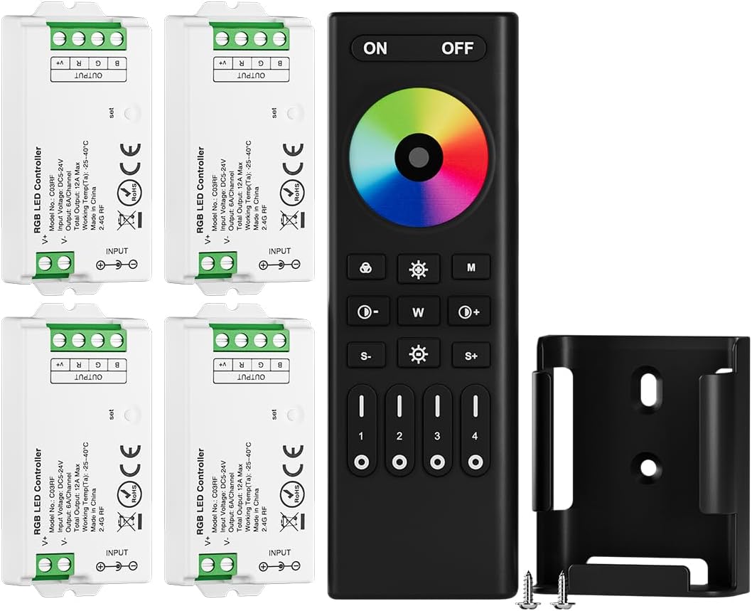 Btf-lighting Kit Controllore RGB 4 Zone RF 2.4GHz - immagine 1