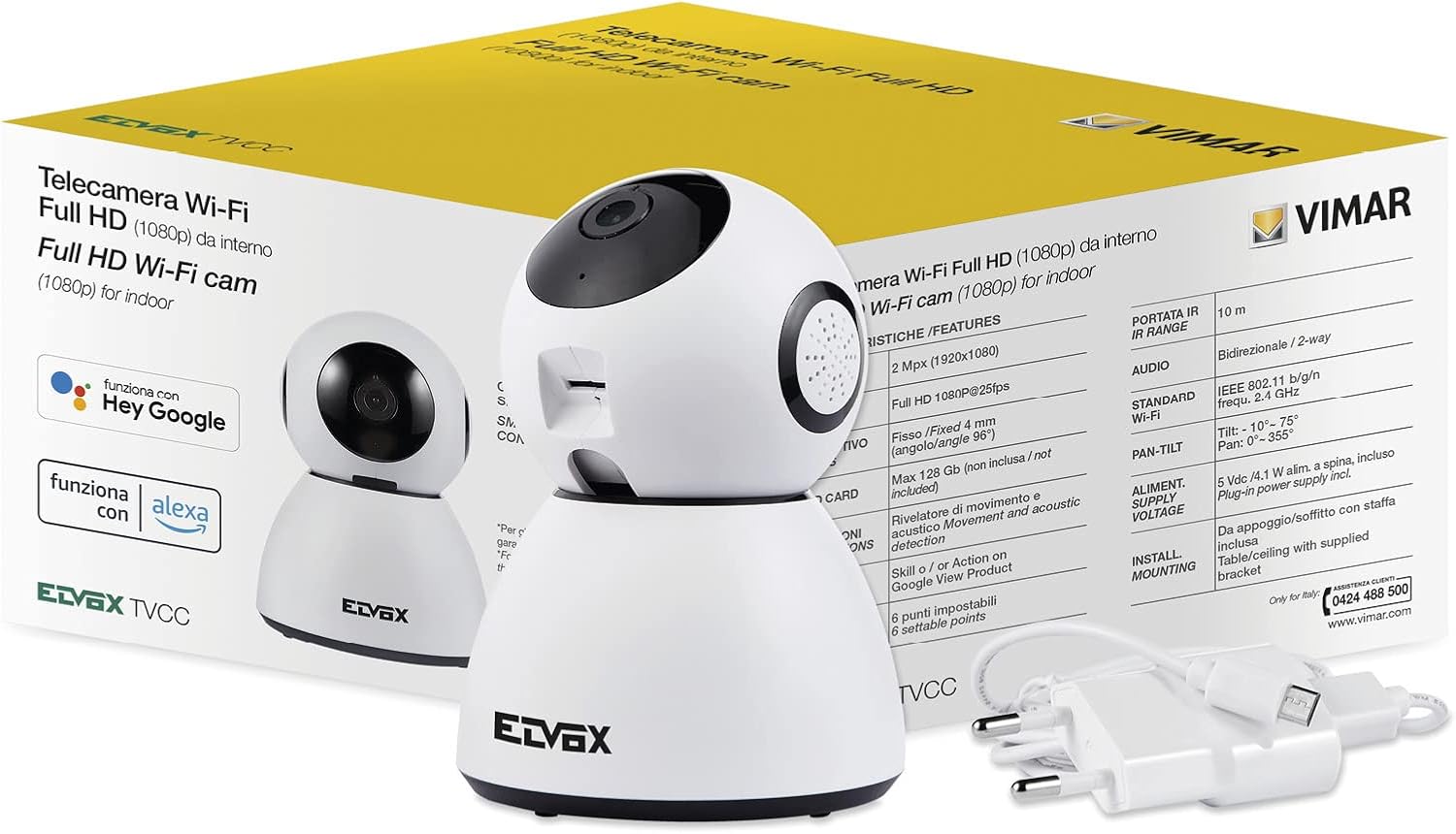 Vimar 46239.040A Telecamera IP WiFi Motorizzata - immagine 2