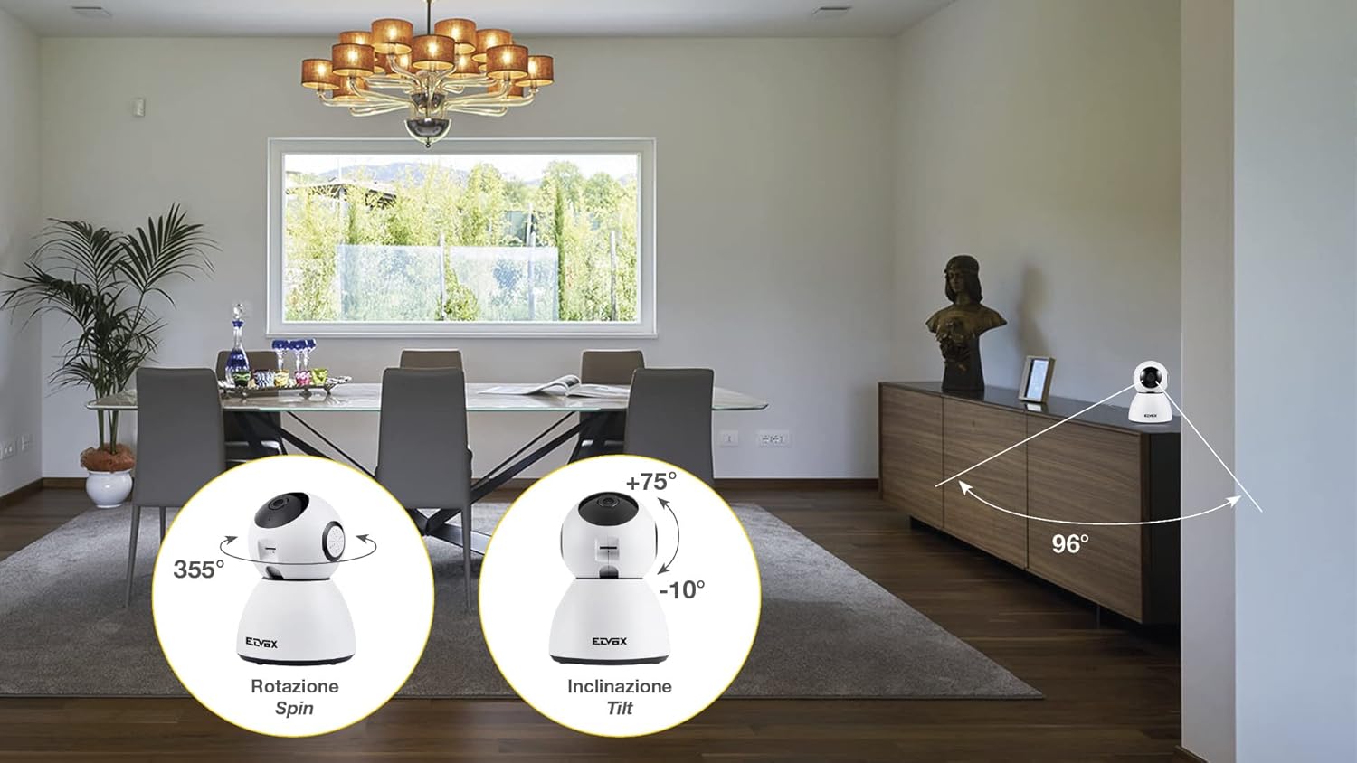 Vimar 46239.040A Telecamera IP WiFi Motorizzata - immagine 6