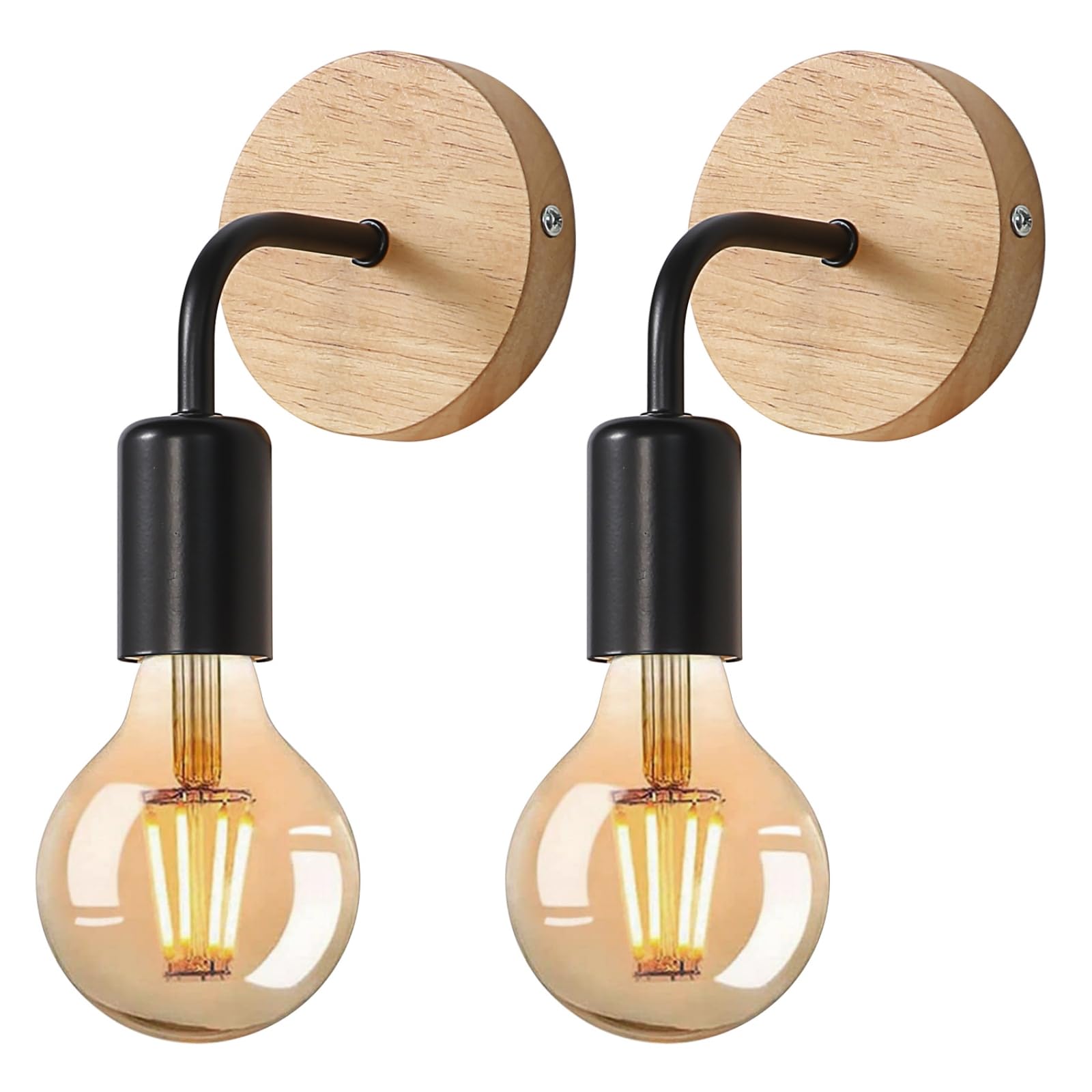 Tealight Lampade da Parete Interno in Legno e Metallo