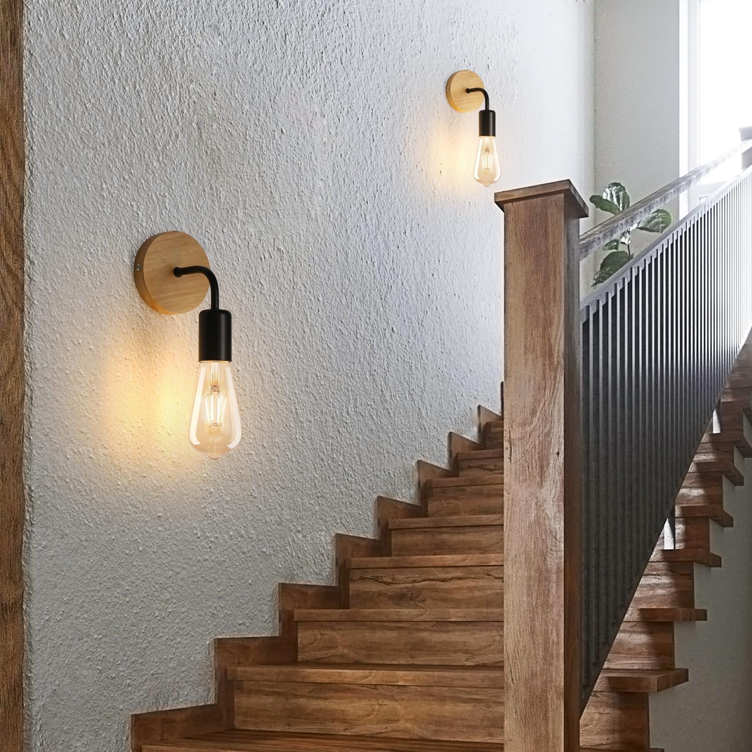 Tealight Lampade da Parete Interno in Legno e Metallo - immagine 7
