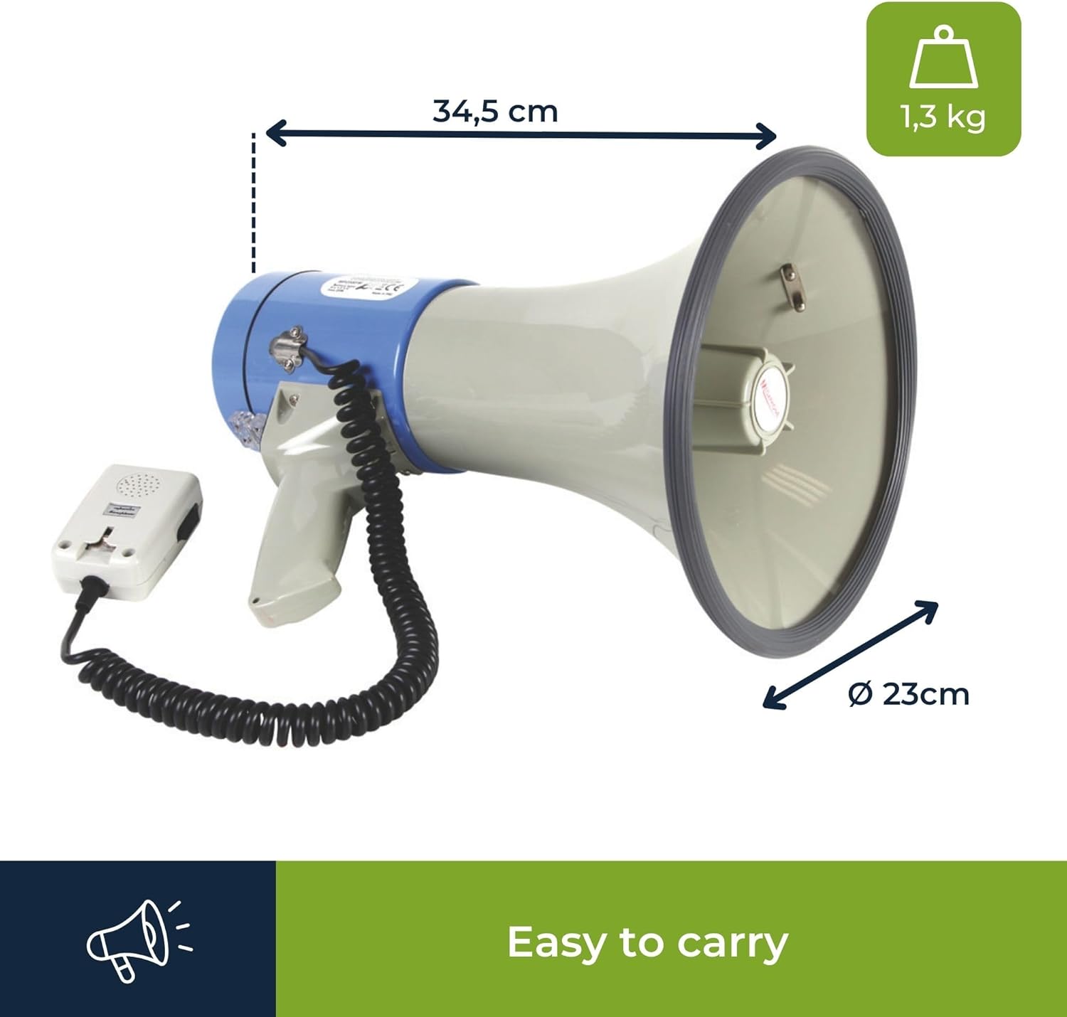 Velleman Megafono con Tracolla 25W, 500m - immagine 7