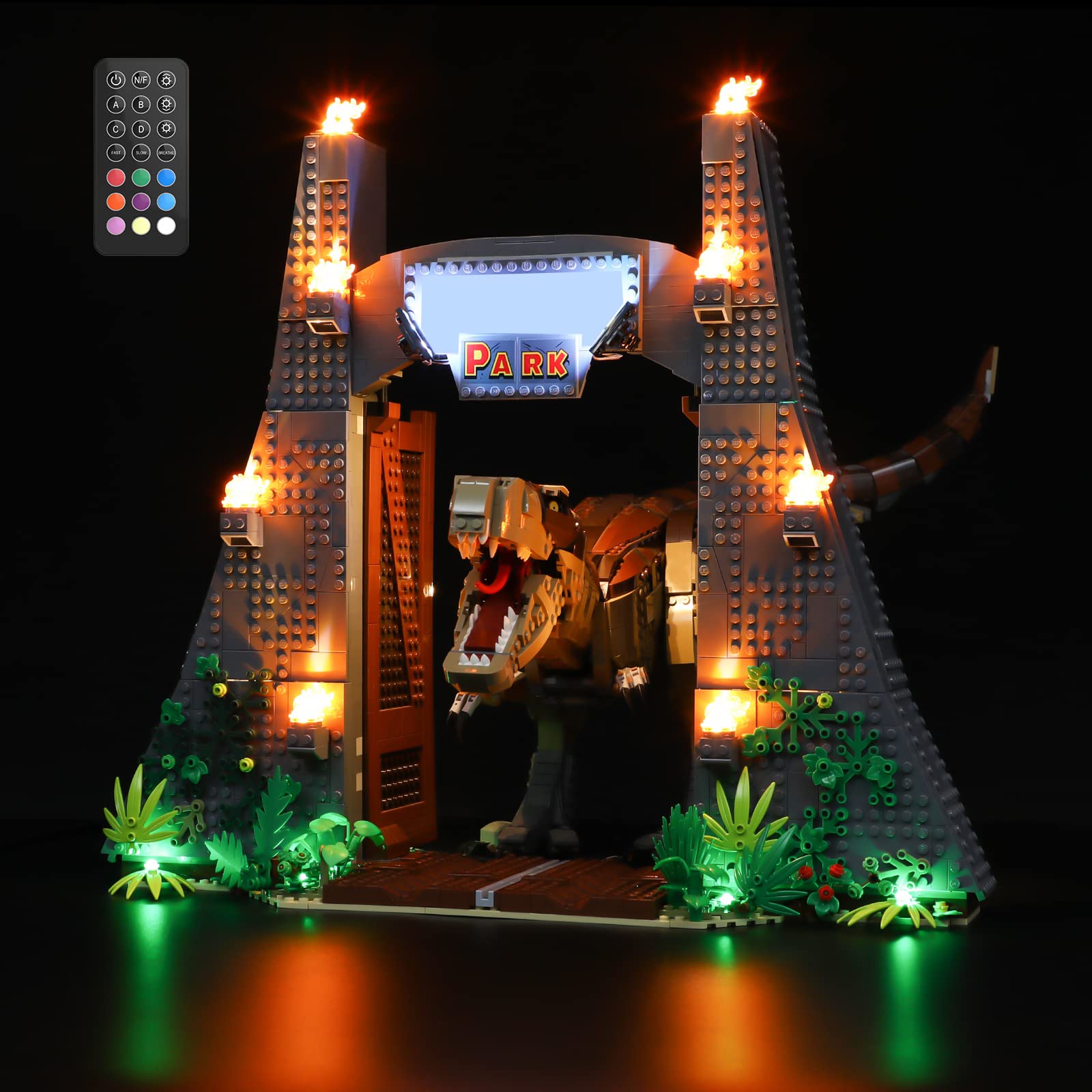 GEAMENT Set Luci LED (Telecomando) per Jurassic Park: T. Rex