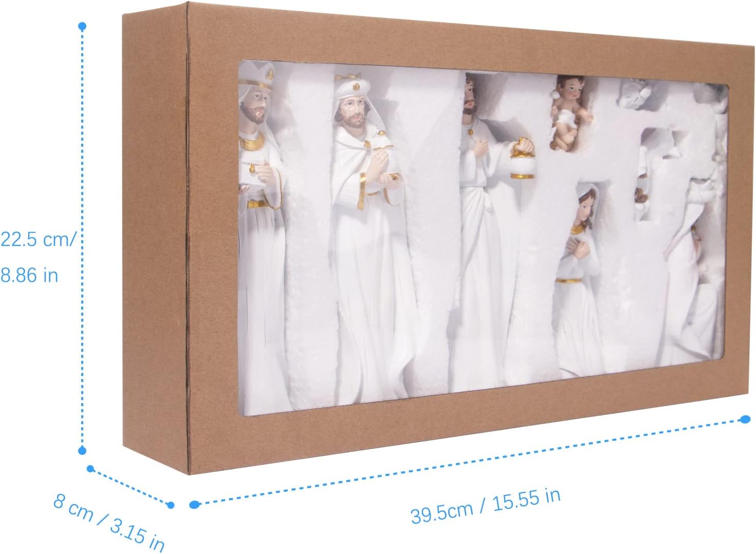 Set Presepe Natalizio da Interni Dipinto a Mano, 9 Pezzi - immagine 5