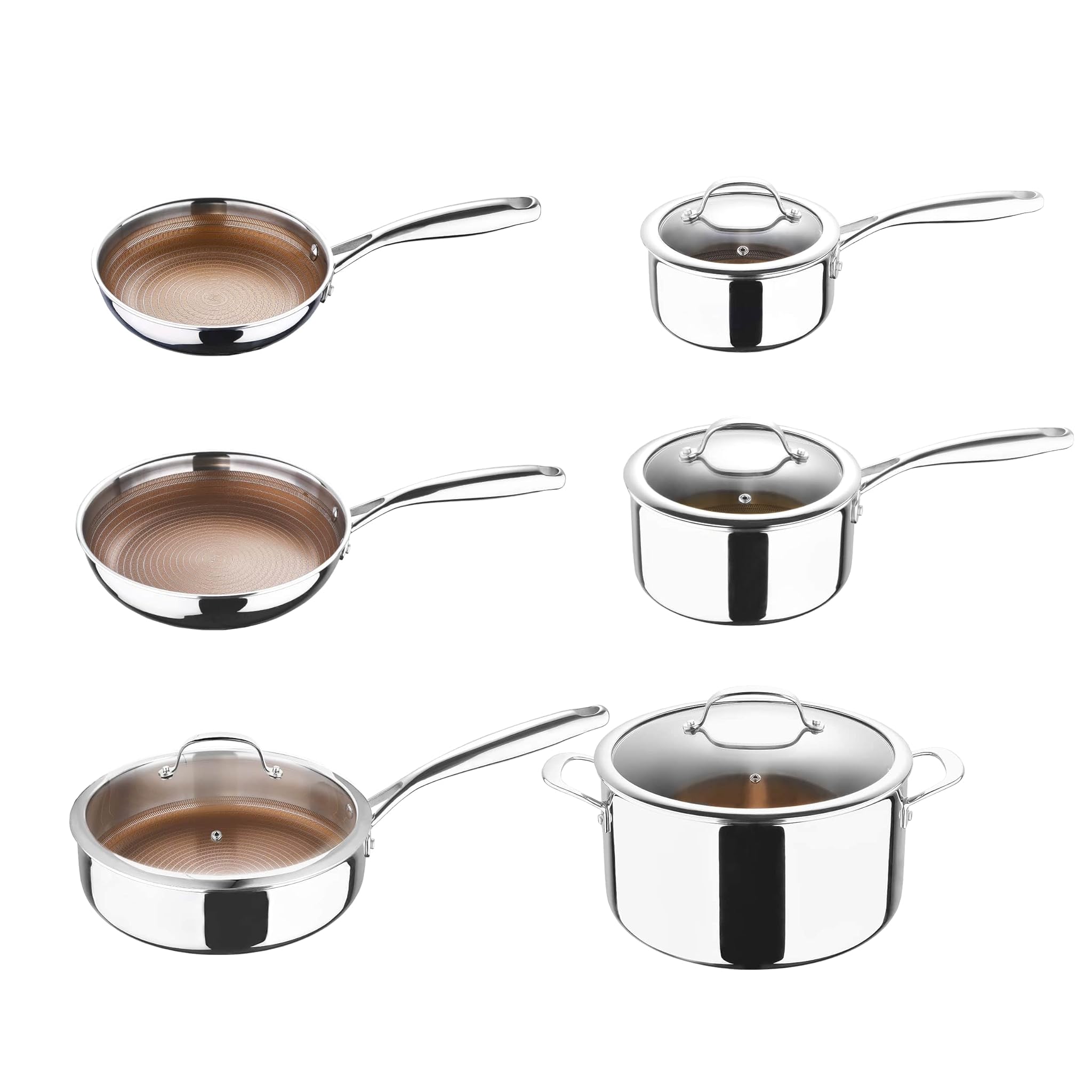 Masterpro GIRO Set di Pentole in Acciaio Inox