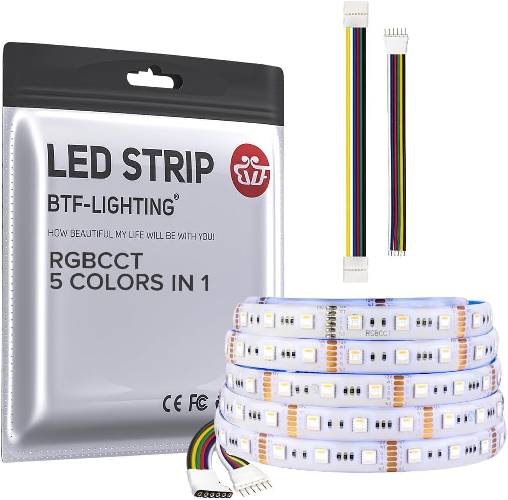 Btf-lighting RGBCCT Striscia LED 5M 60LED/m IP65