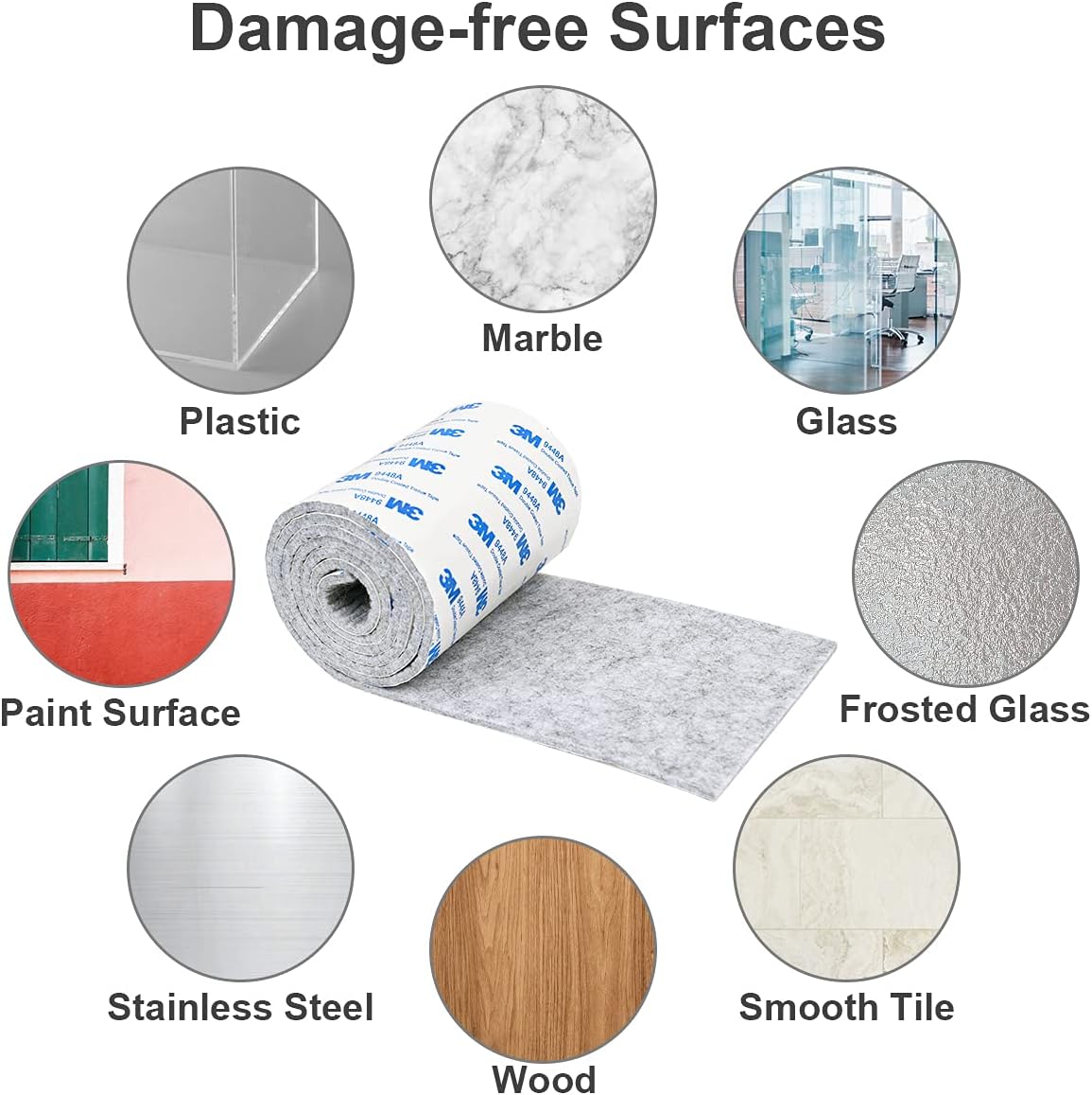 Vicloon Feltrini per Mobili - 3 Rotoli Adesivi - immagine 2