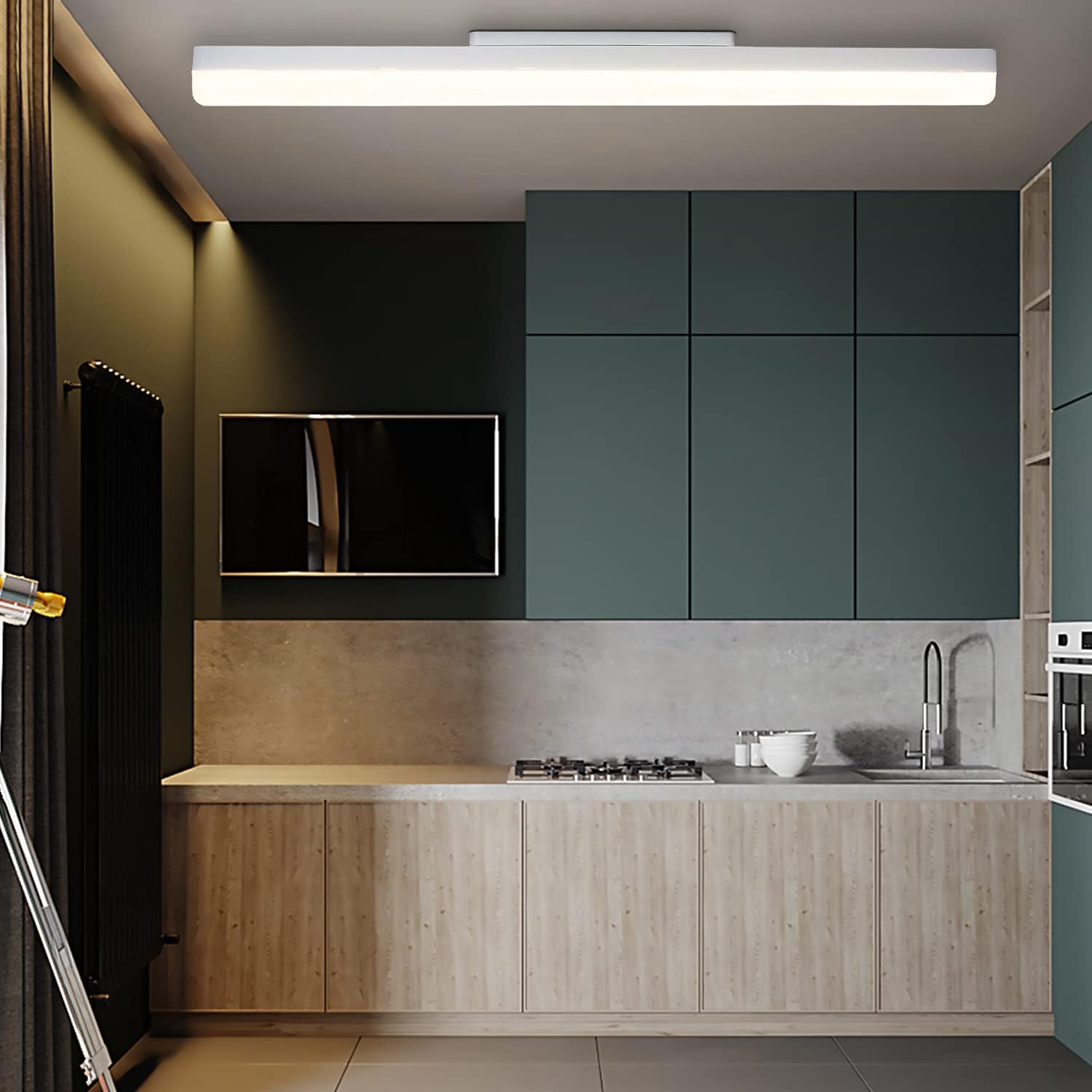 Cbjktx Plafoniera LED 24W Moderna 4000K 60CM - immagine 2