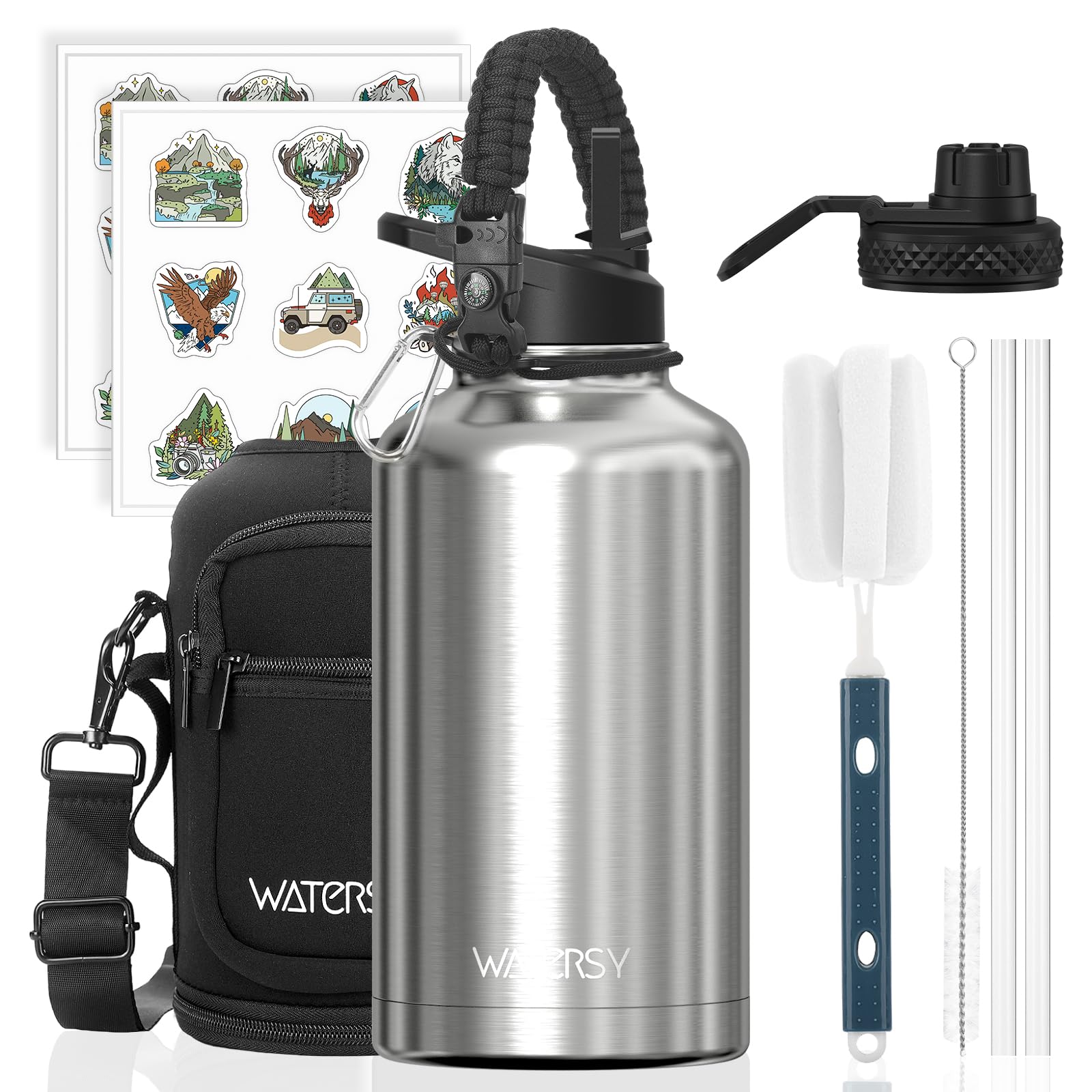 Watersy Borraccia Termica 2 Litri in Acciaio Inox