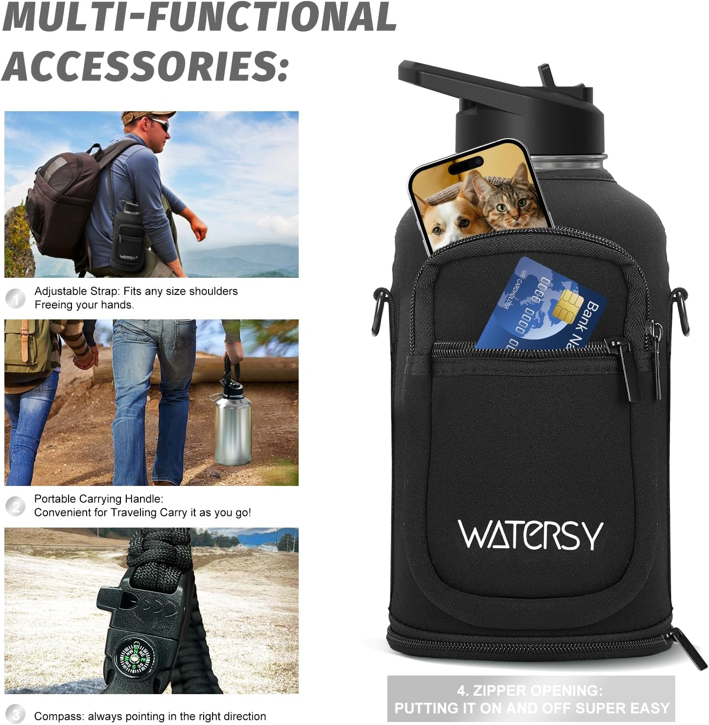 Watersy Borraccia Termica 2 Litri in Acciaio Inox - immagine 4