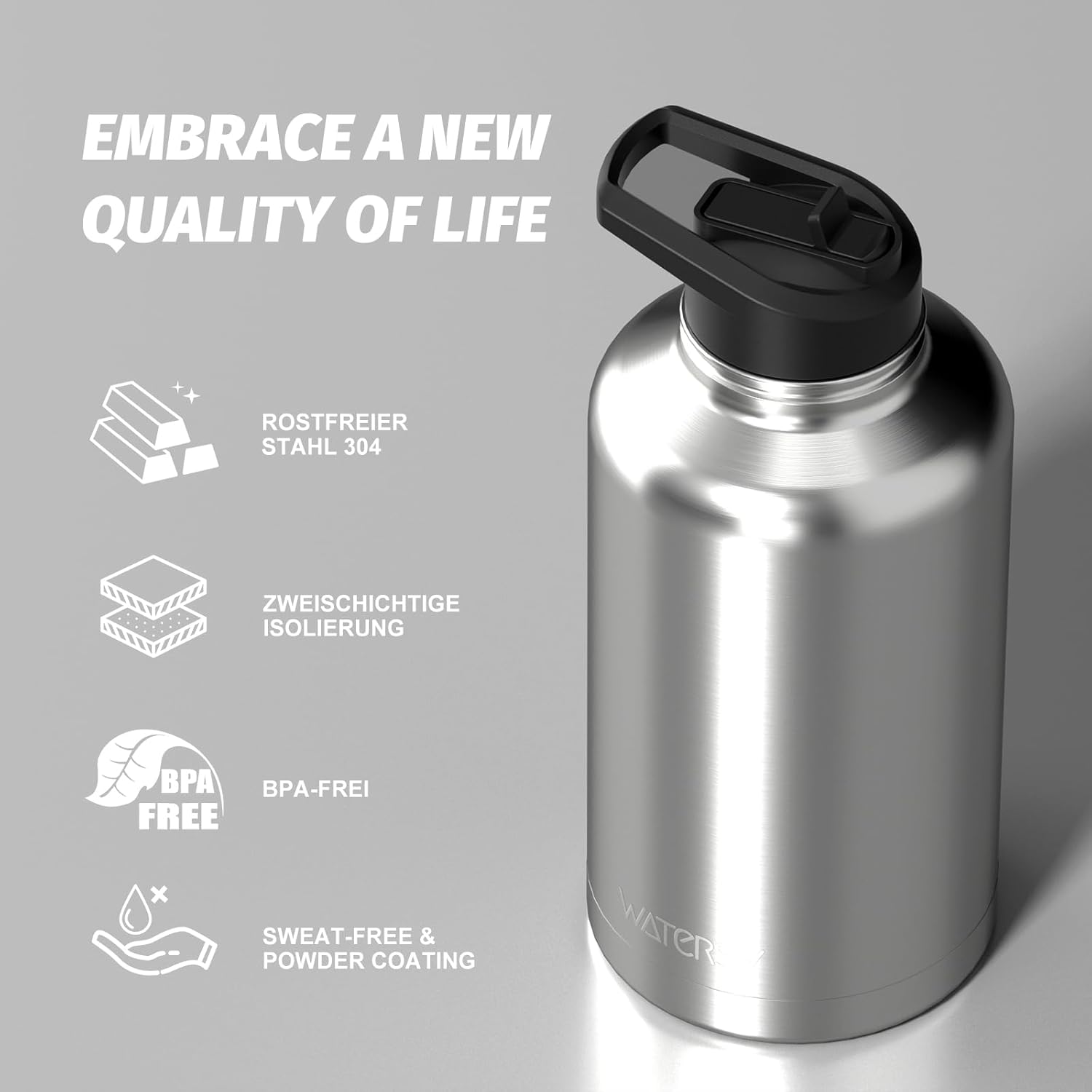 Watersy Borraccia Termica 2 Litri in Acciaio Inox - immagine 5