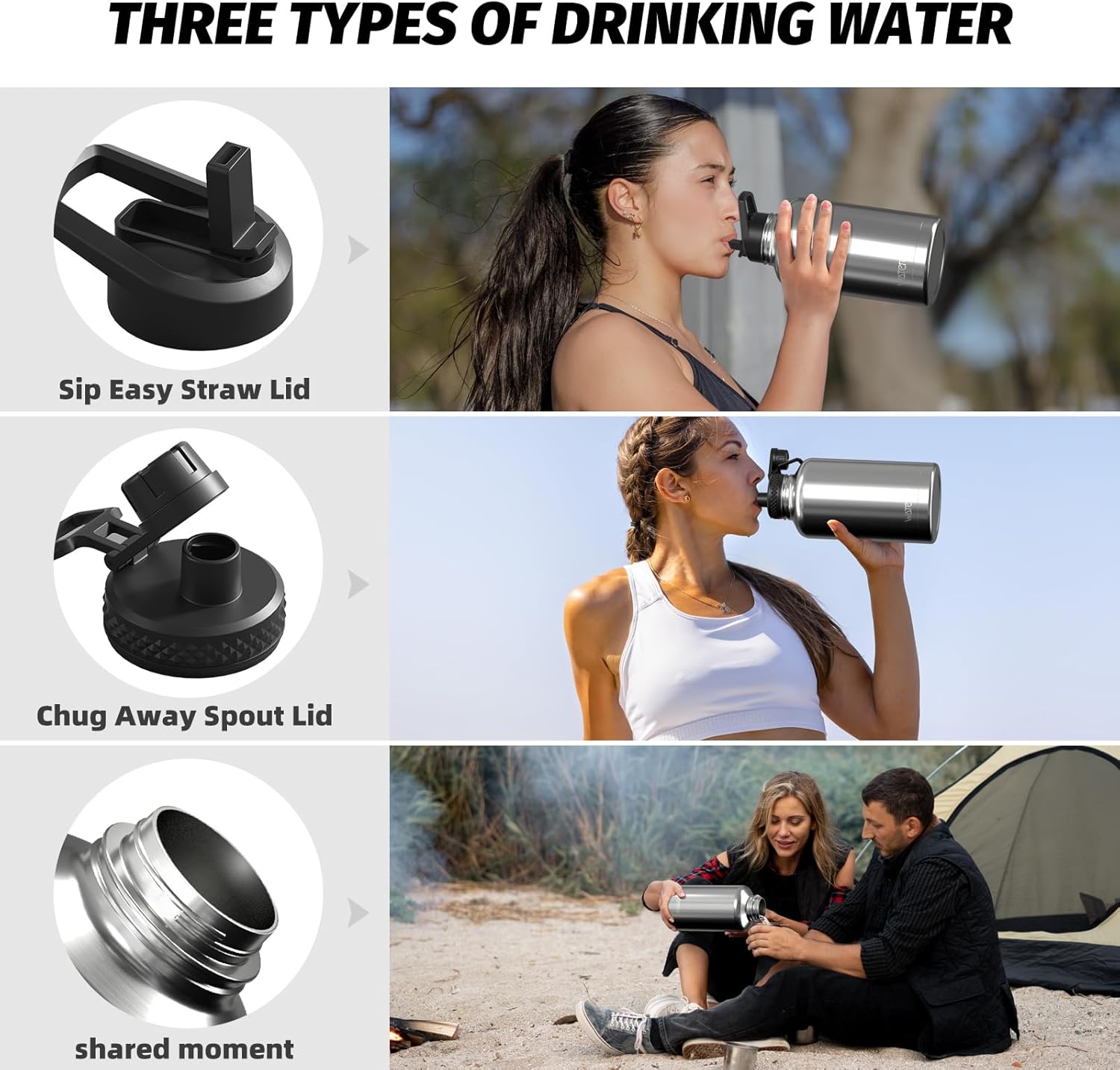 Watersy Borraccia Termica 2 Litri in Acciaio Inox - immagine 6