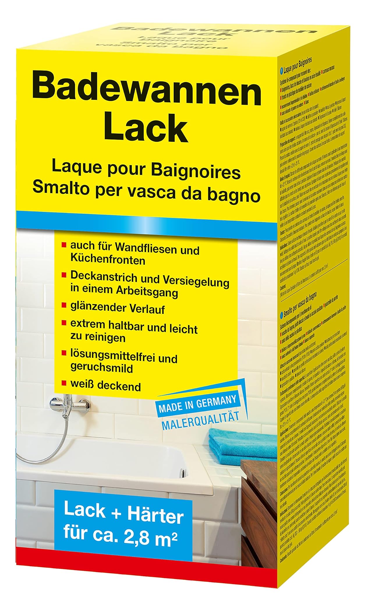 Baufan Set Vernici per Vasche da Bagno 2,8m² Bianco Opaco