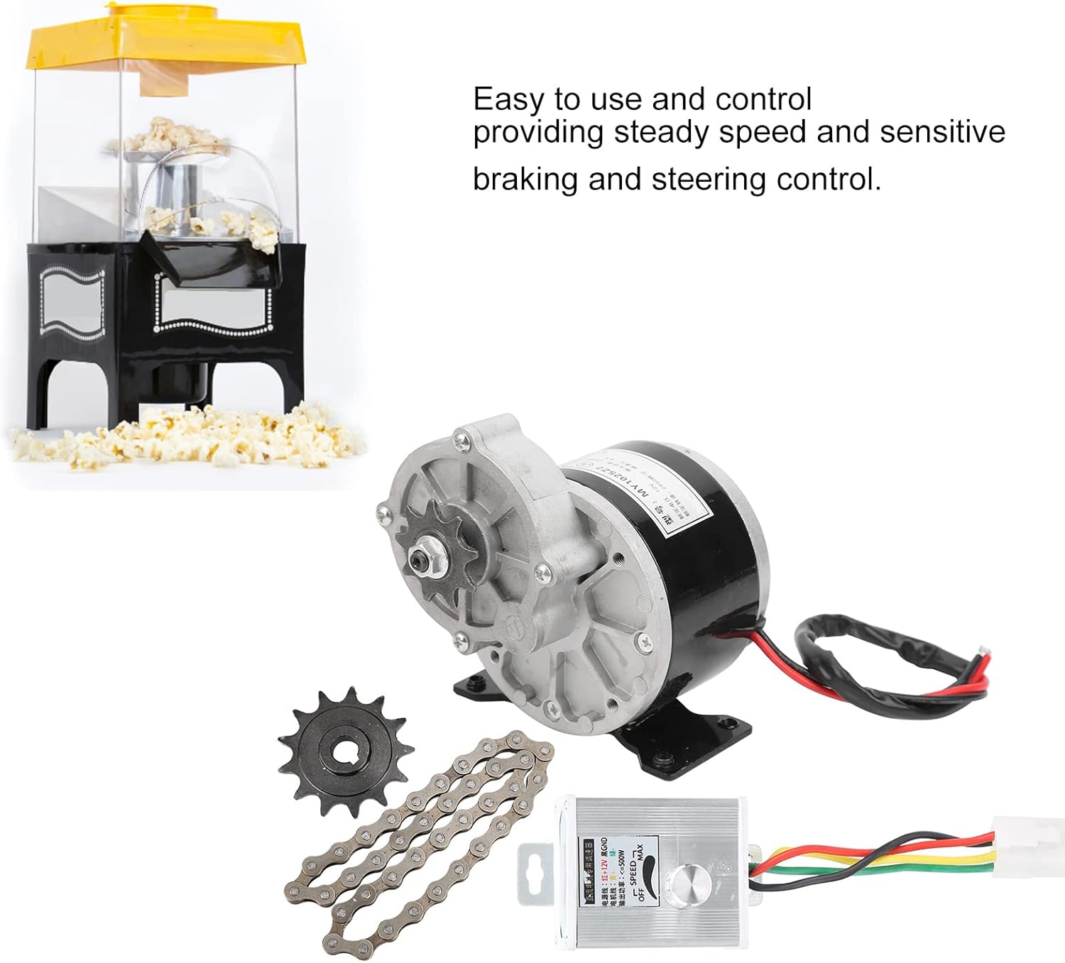 Kit Motore Elettrico 12V 250W CC con Controller - immagine 2