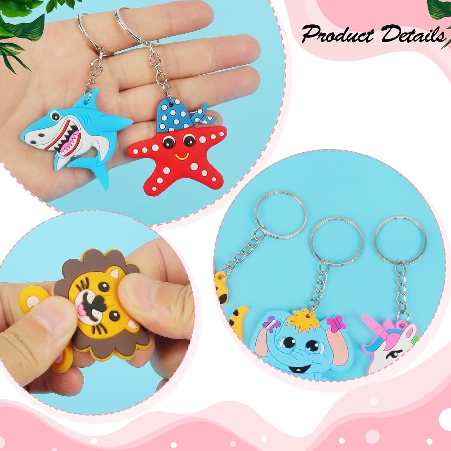 Portachiavi Animali Gadget Compleanno Bambini (36 Pezzi) - immagine 5