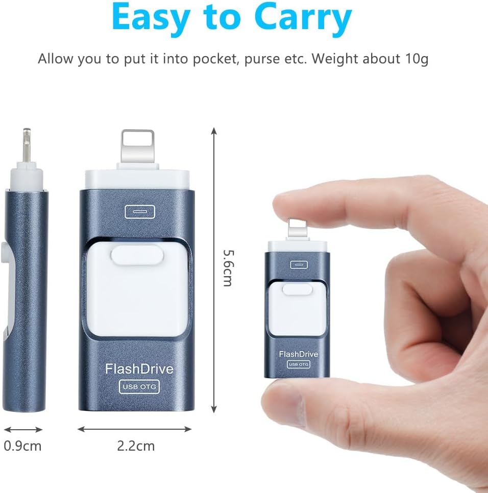 Axfee Chiavetta USB 64GB 4 in 1 per Phone - immagine 2