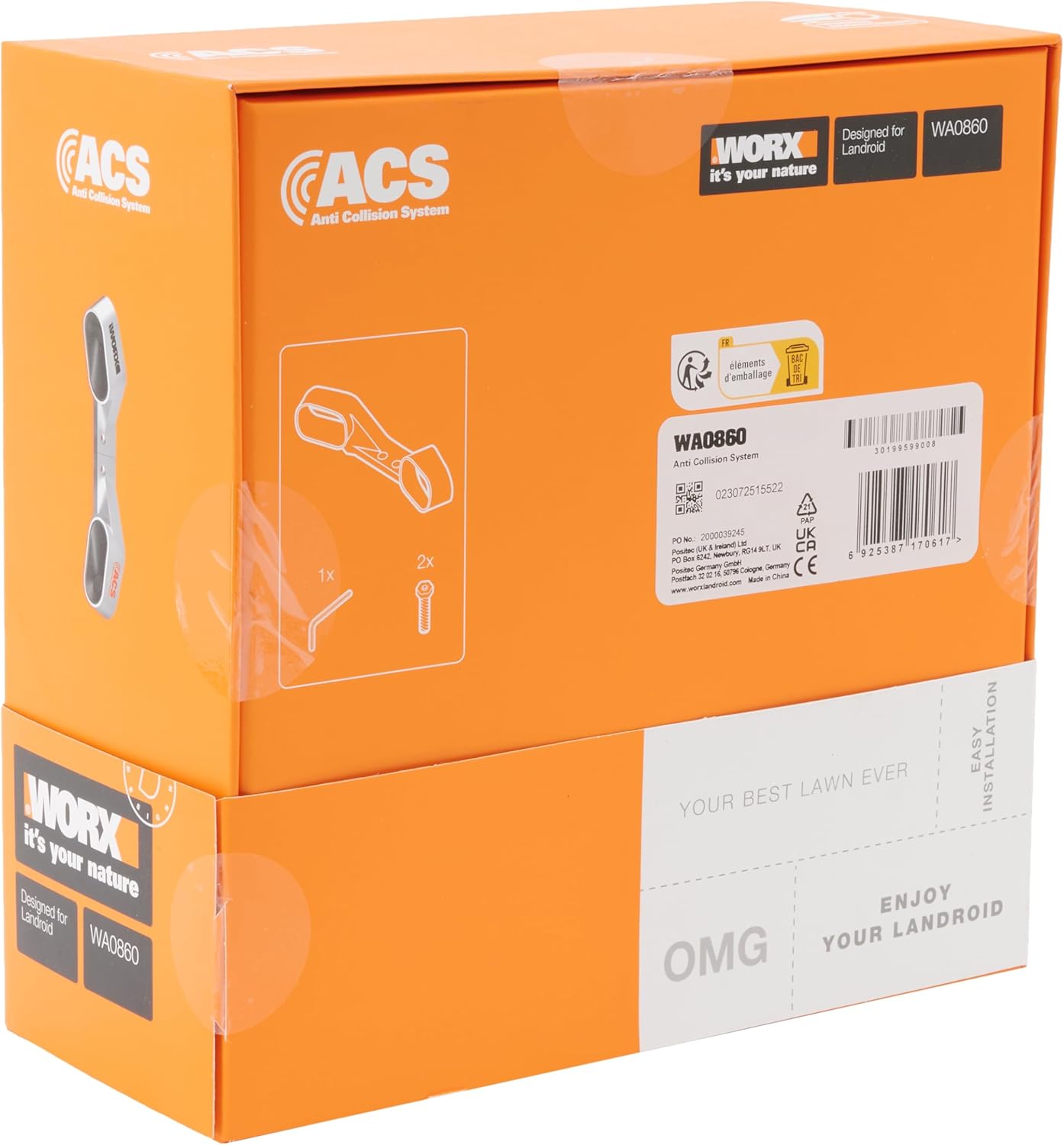 Worx Landroid Modulo Sensore di Collisione ACS - WA0860, Silver - immagine 2