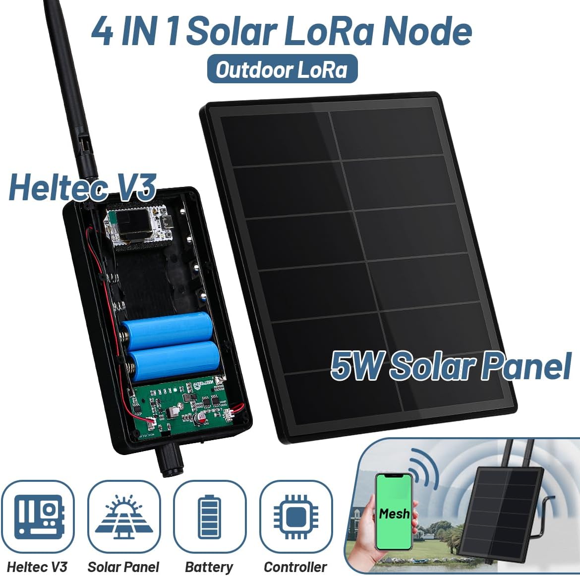 Keepteen D5L Meshcore Mesh Node Repeater 5W - immagine 3