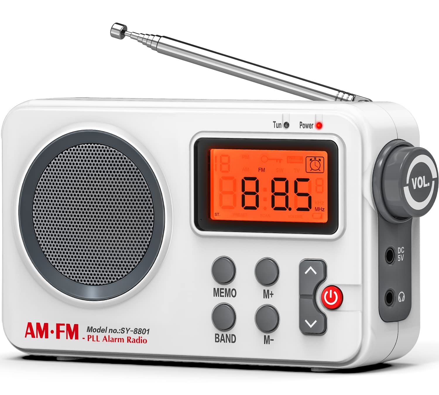 Tendak Radio Portatile FM/AM Piccola con Sveglia e Timer