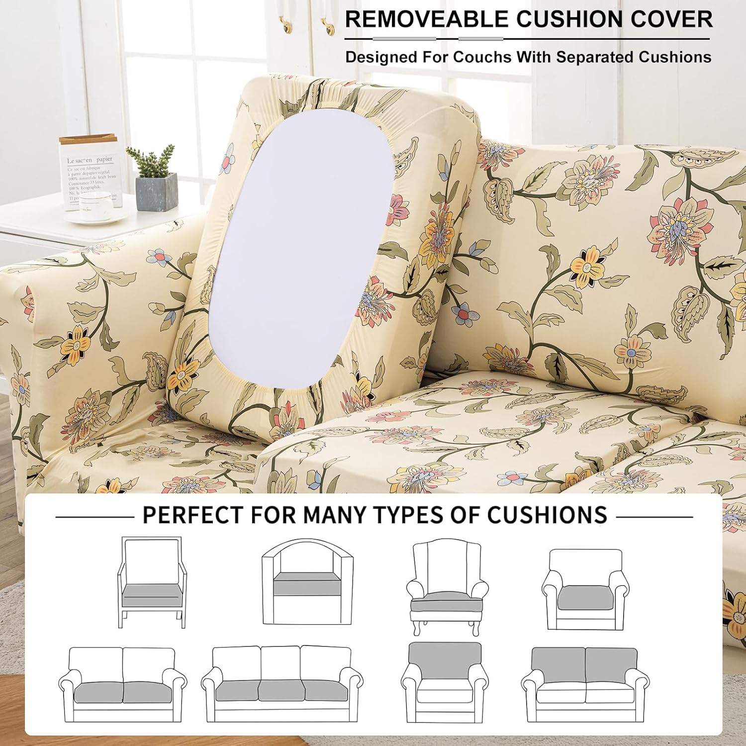 ARNTY Copridivano Elasticizzato con Cuscini Separati - immagine 3