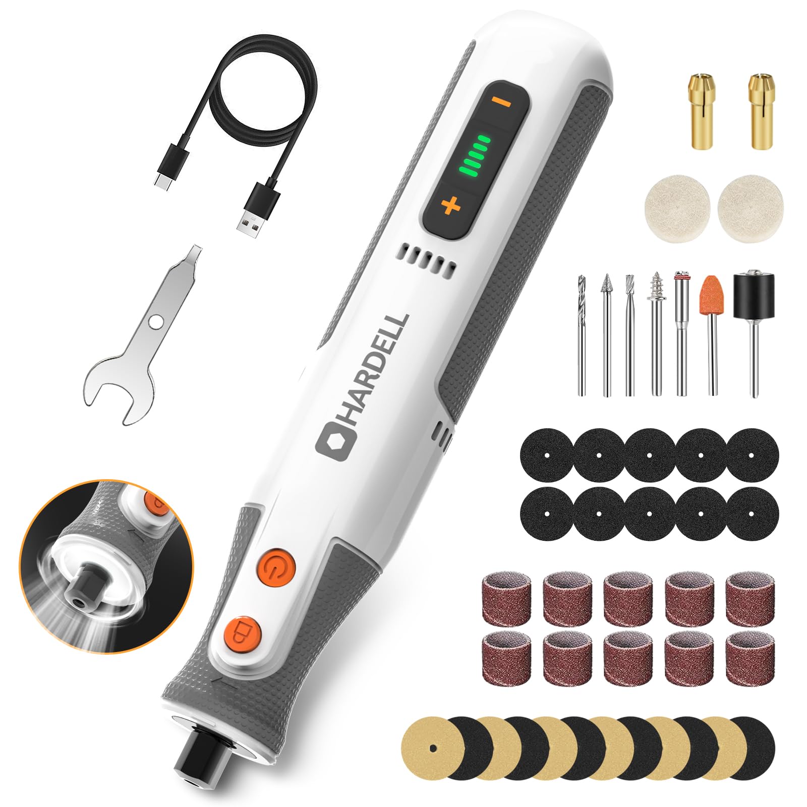 Hardell Mini Trapano Elettrico 8V, 5 Velocità