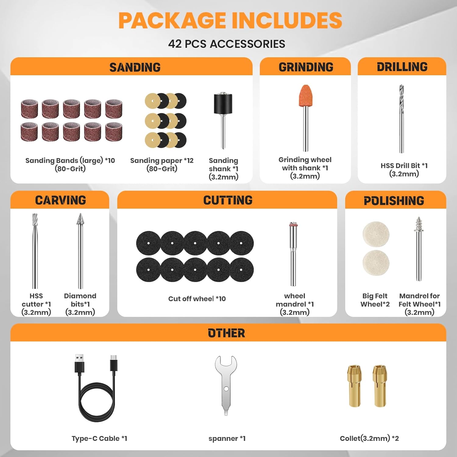 Hardell Mini Trapano Elettrico 8V, 5 Velocità - immagine 5