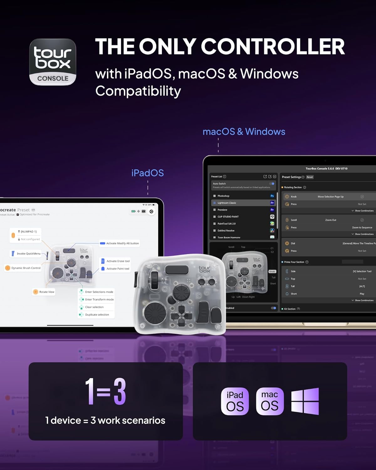 TourBox Elite Plus - Controller Bluetooth per Creativi - immagine 3