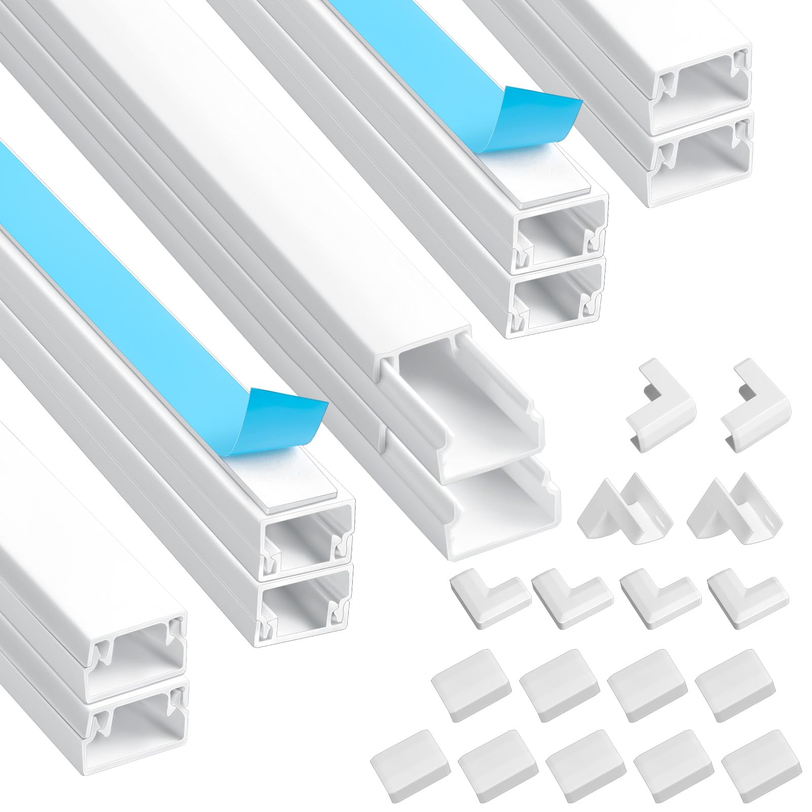 Romon Canalina Passacavi Muro 4m Bianca (10 Pezzi)