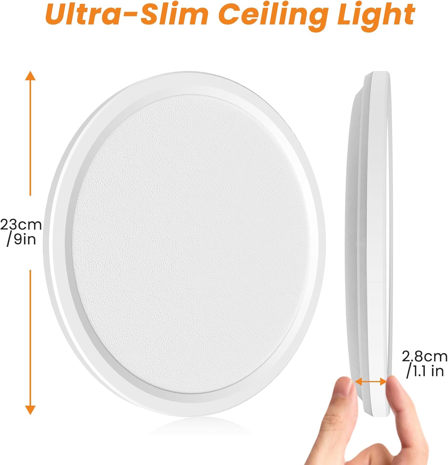 Slochi Plafoniera LED Soffitto Sottile 18W 4 Pezzi - immagine 4