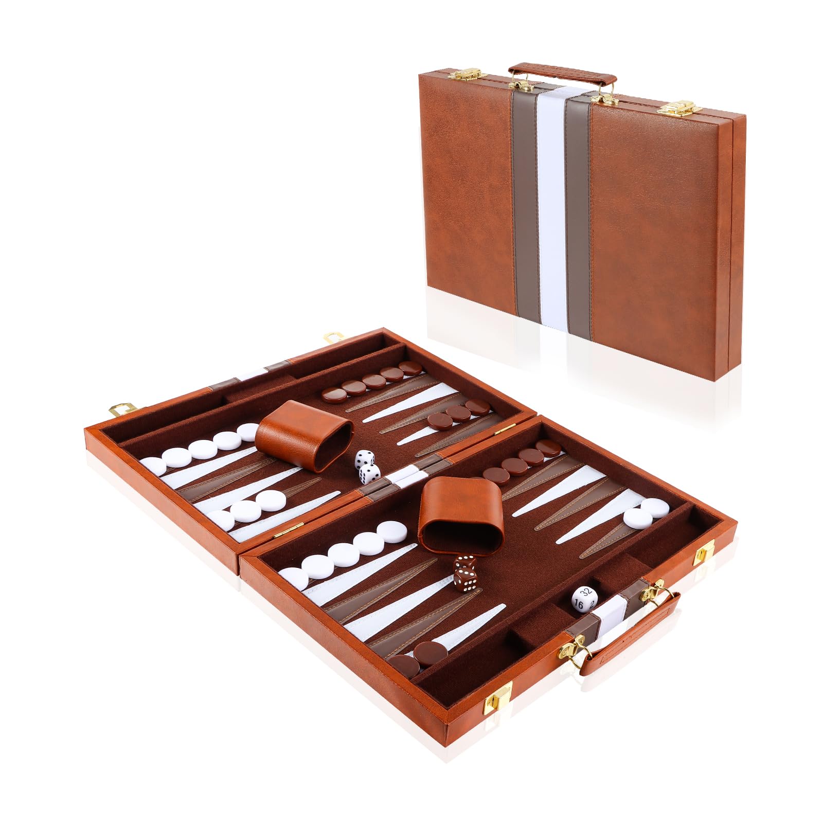 Set Backgammon Valigetta 11 Pollici, Marrone