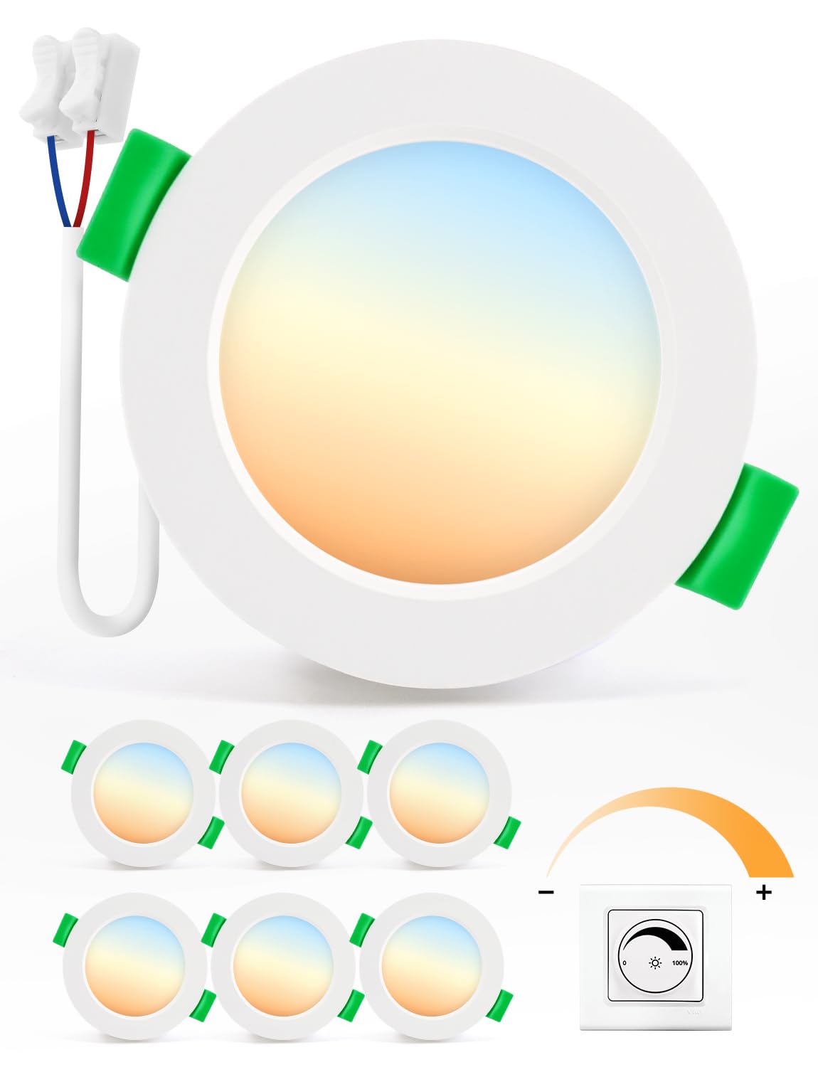 Bojim Faretti LED da Incasso 4W Dimmerabili, 6 Pezzi