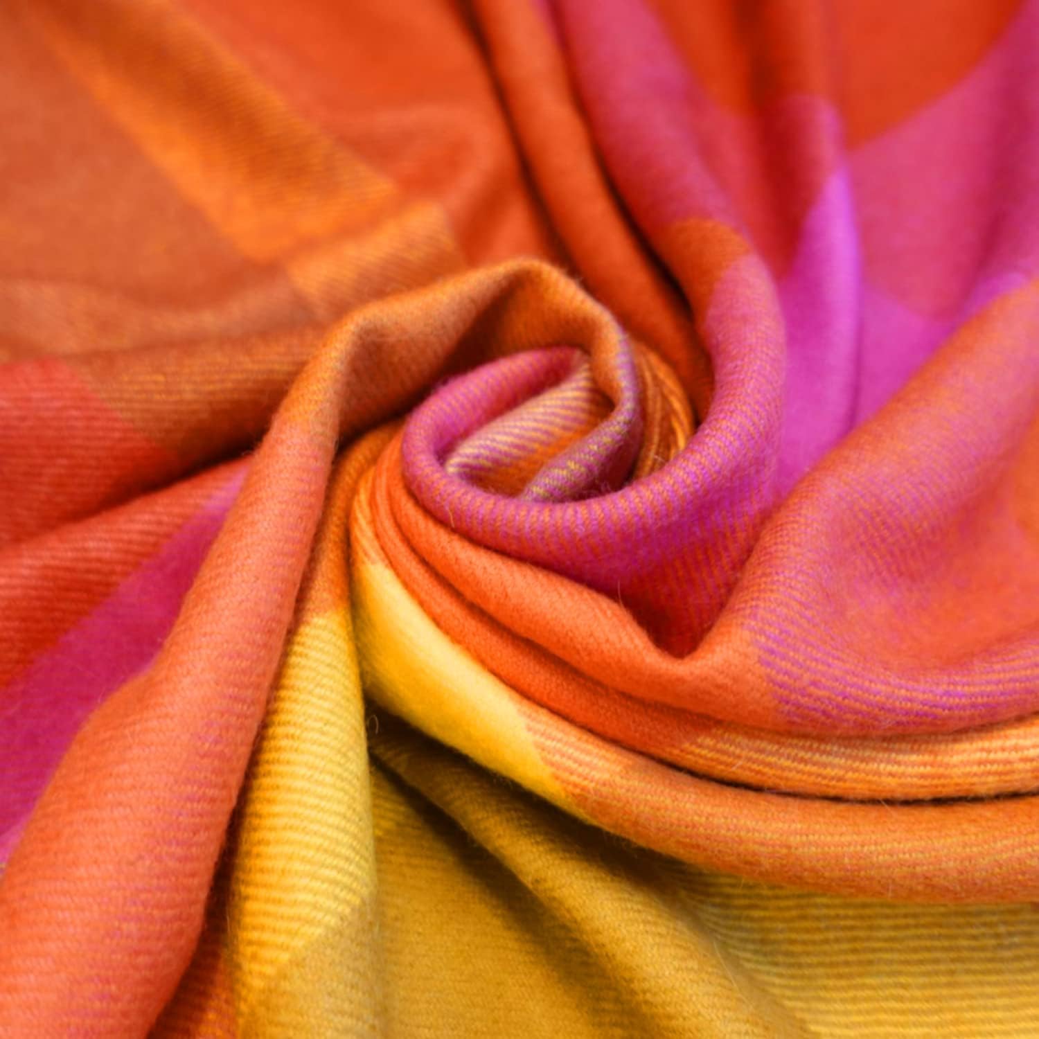 Lorenzo Cana Coperta 100% Alpaca Baby Lana Rosso Arancio