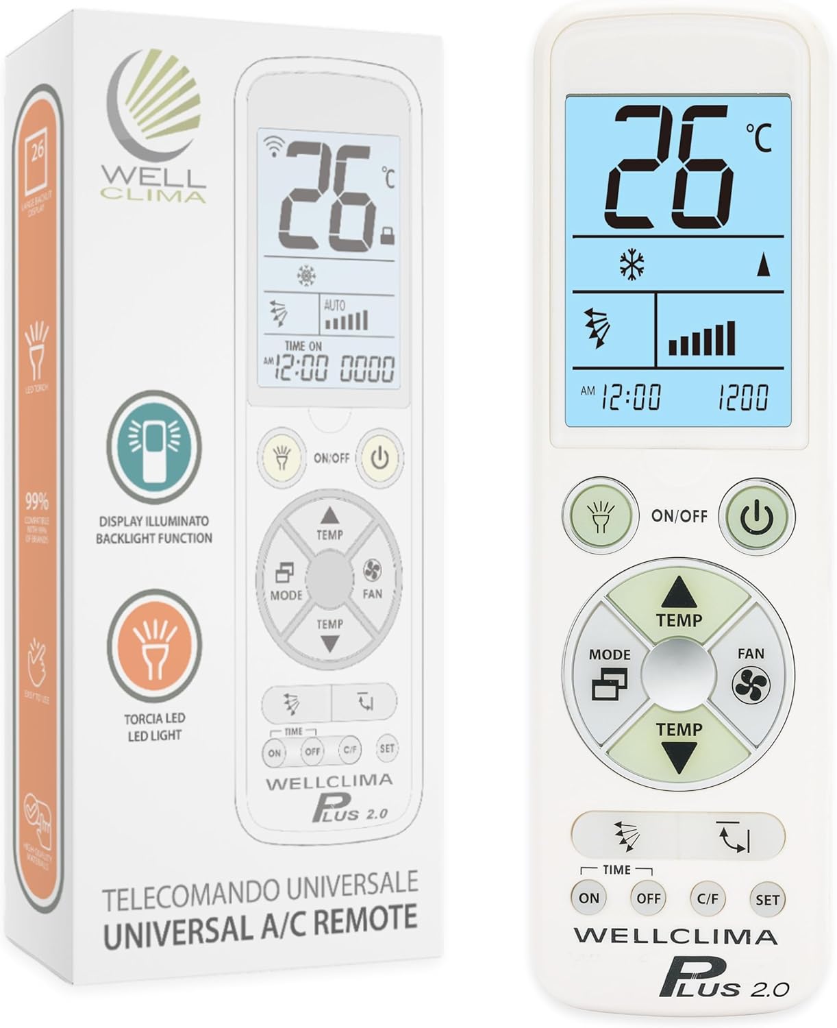 Wellclima Plus 2.0 – Telecomando Universale per Condizionatore - immagine 1